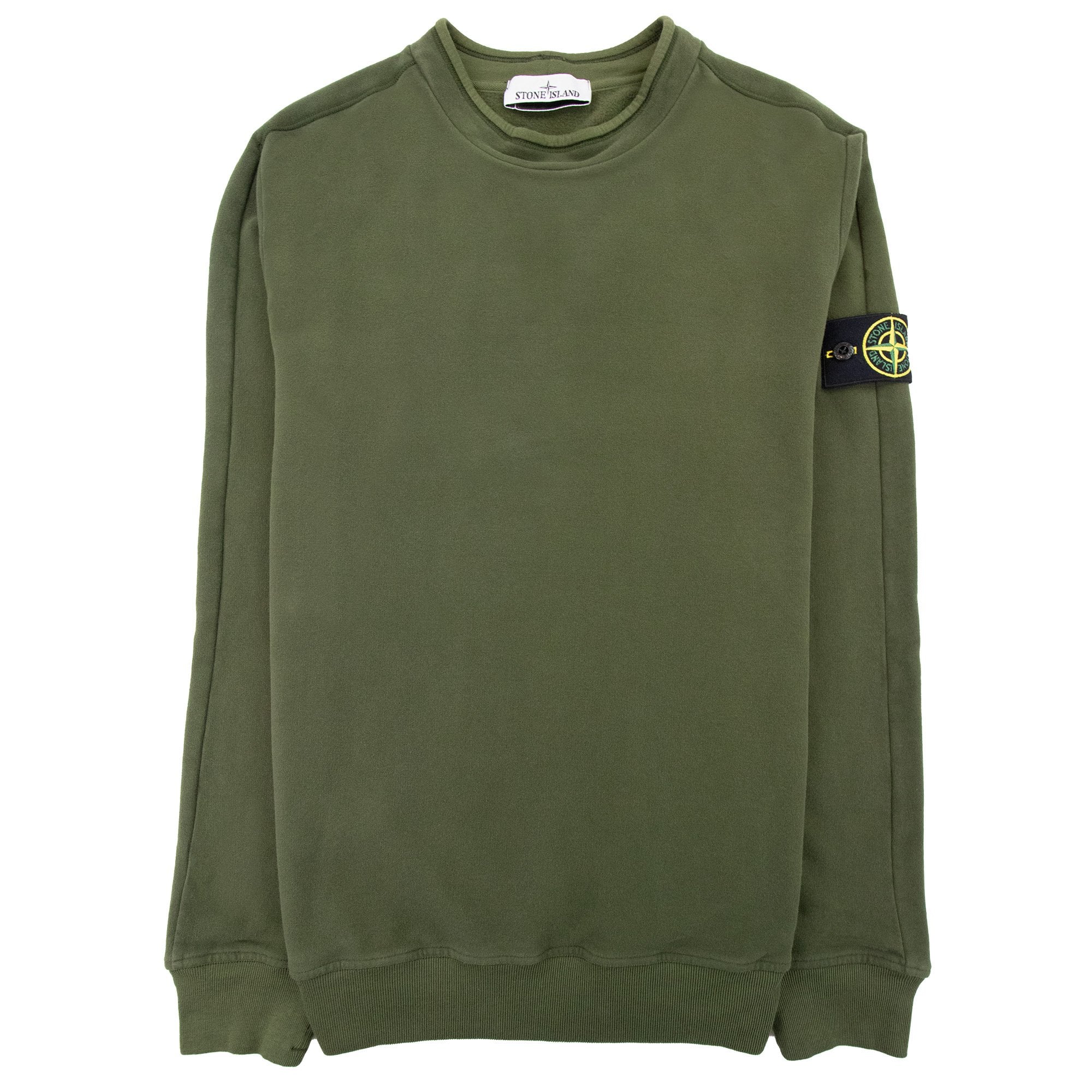 Stone Island 61352 Mock Neck Crewneck Sweatshirt Khaki V0058