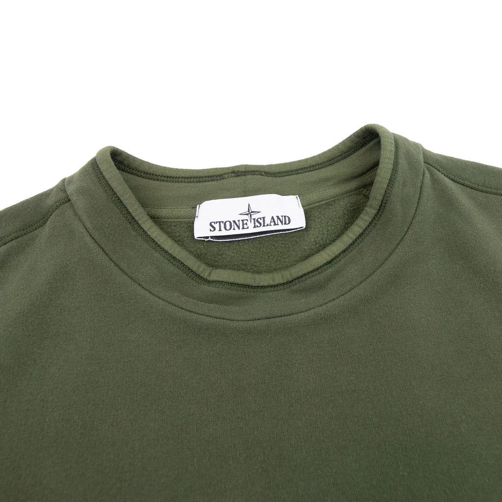 Stone Island 61352 Mock Neck Crewneck Sweatshirt Khaki V0058