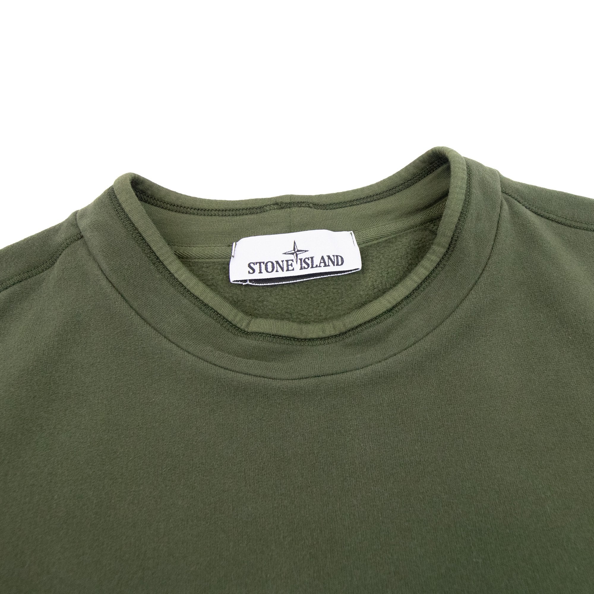 Stone Island 61352 Mock Neck Crewneck Sweatshirt Khaki V0058