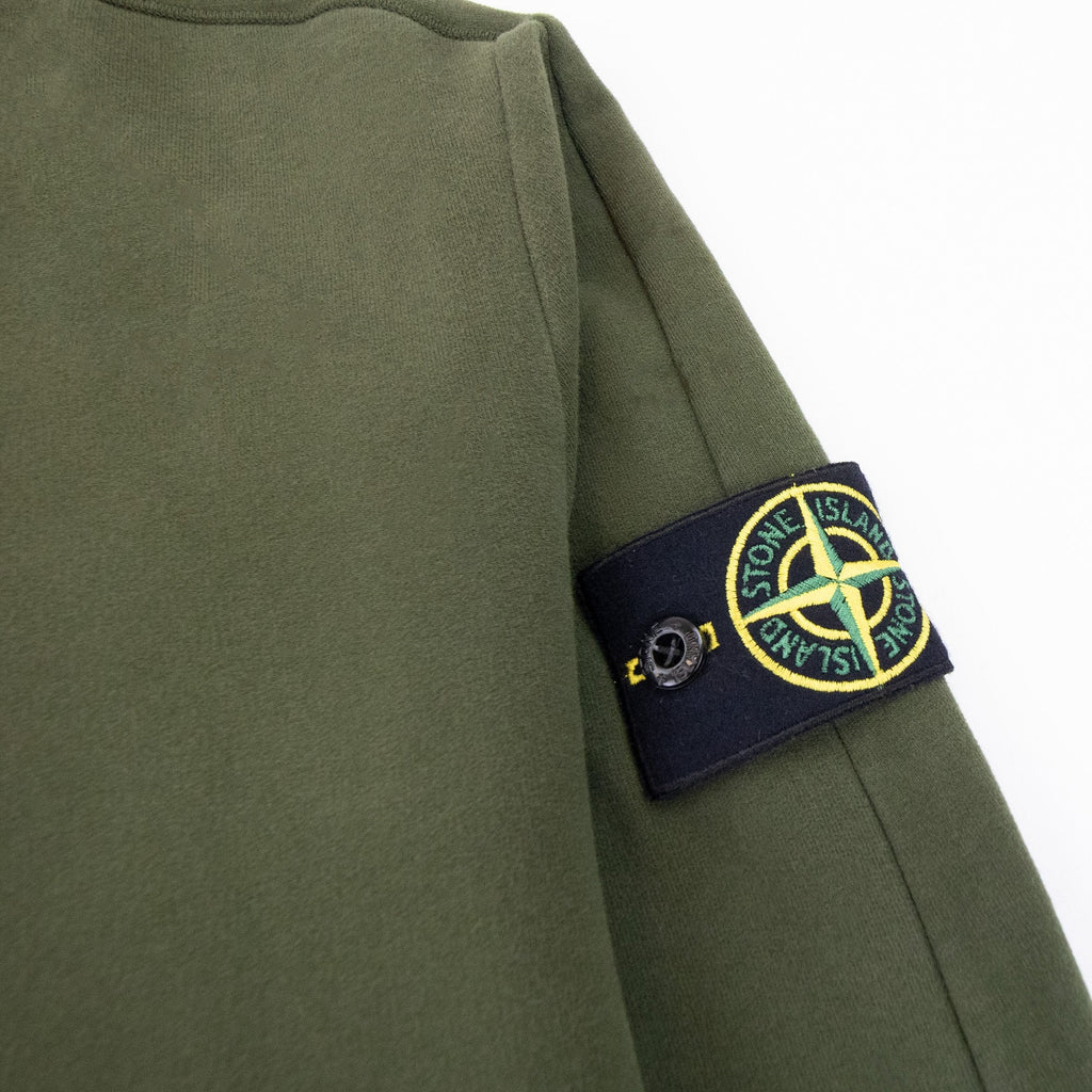 Stone Island 61352 Mock Neck Crewneck Sweatshirt Khaki V0058