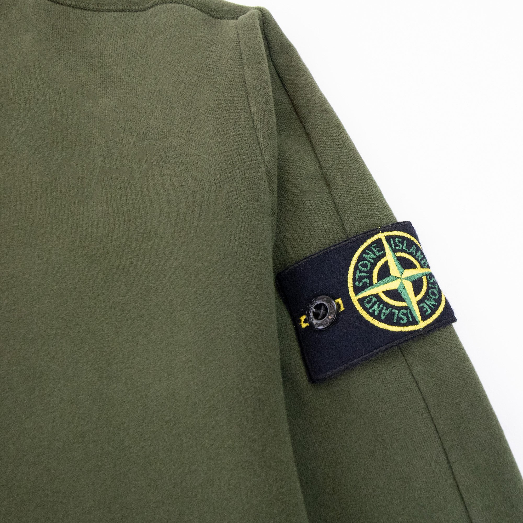 Stone Island 61352 Mock Neck Crewneck Sweatshirt Khaki V0058