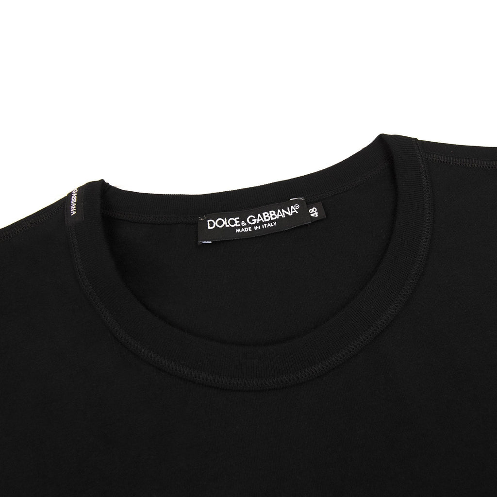 Dolce & Gabbana Cotton T-shirt With Dg Embroidery Black