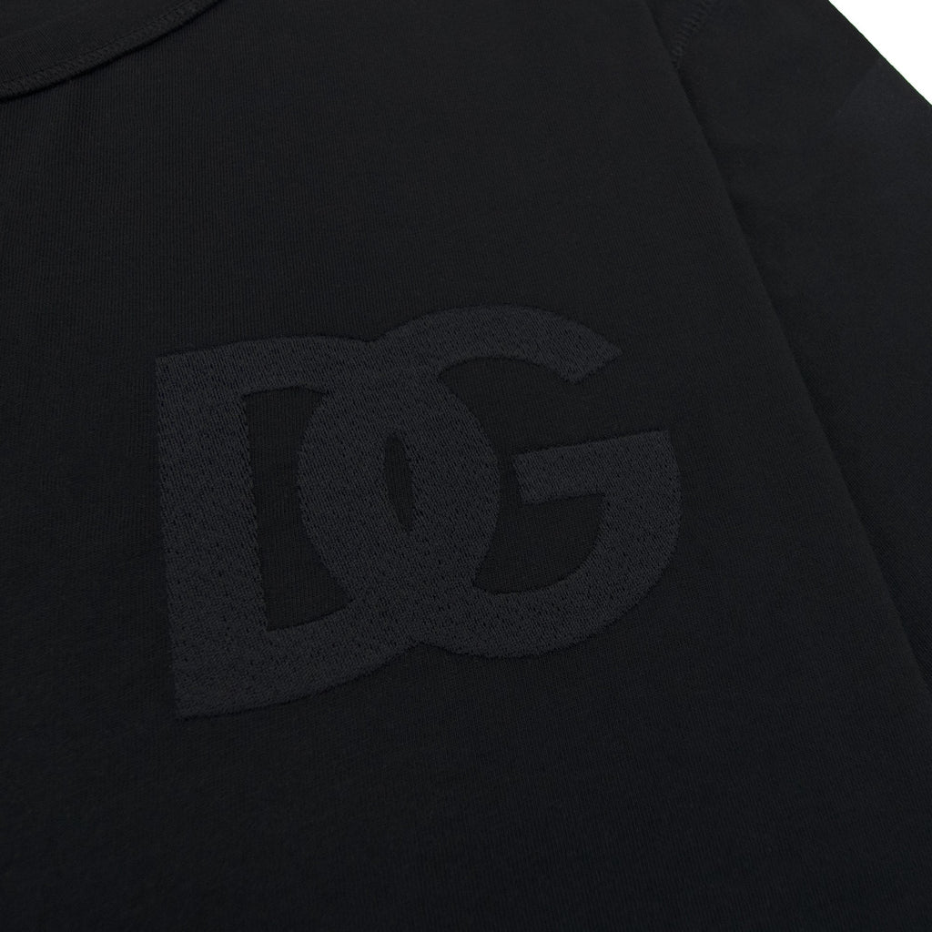 Dolce & Gabbana Cotton T-shirt With Dg Embroidery Black