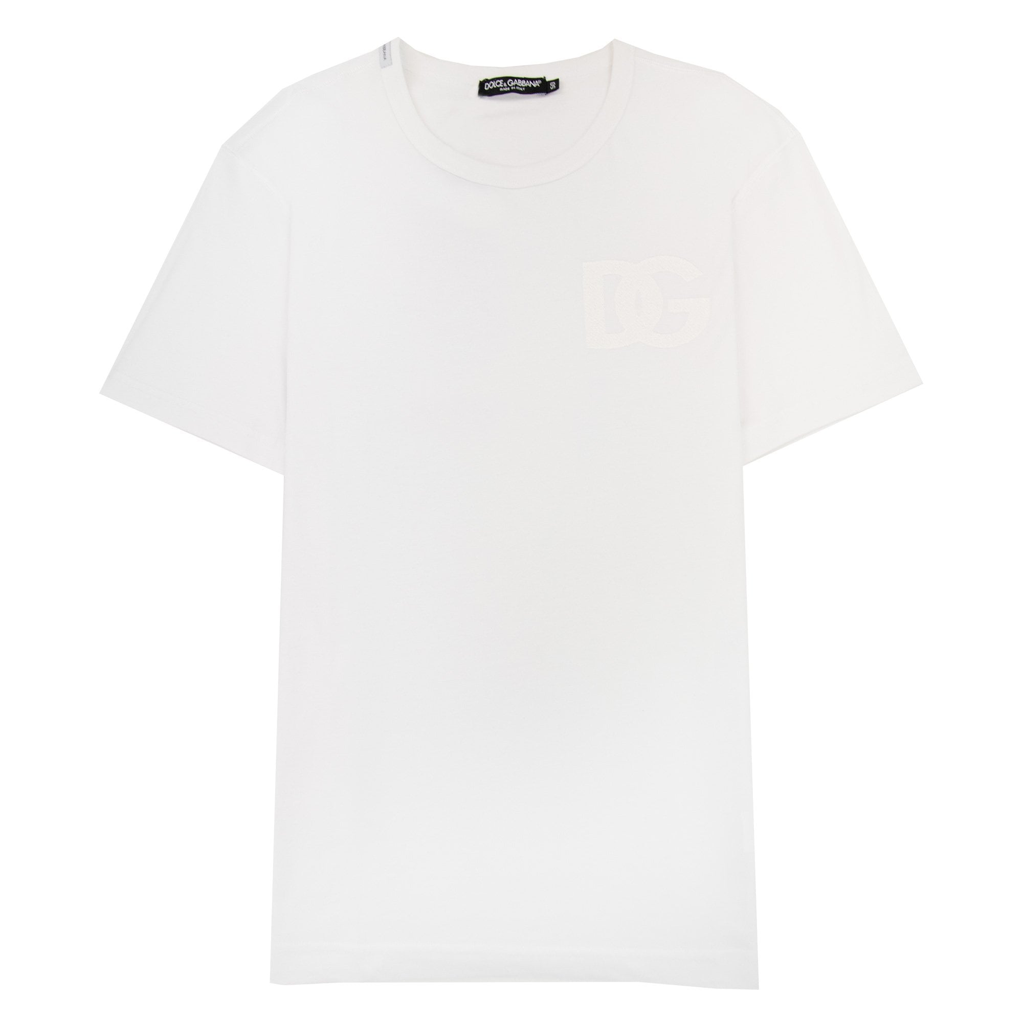 Dolce & Gabbana Cotton T-shirt With Dg Embroidery White