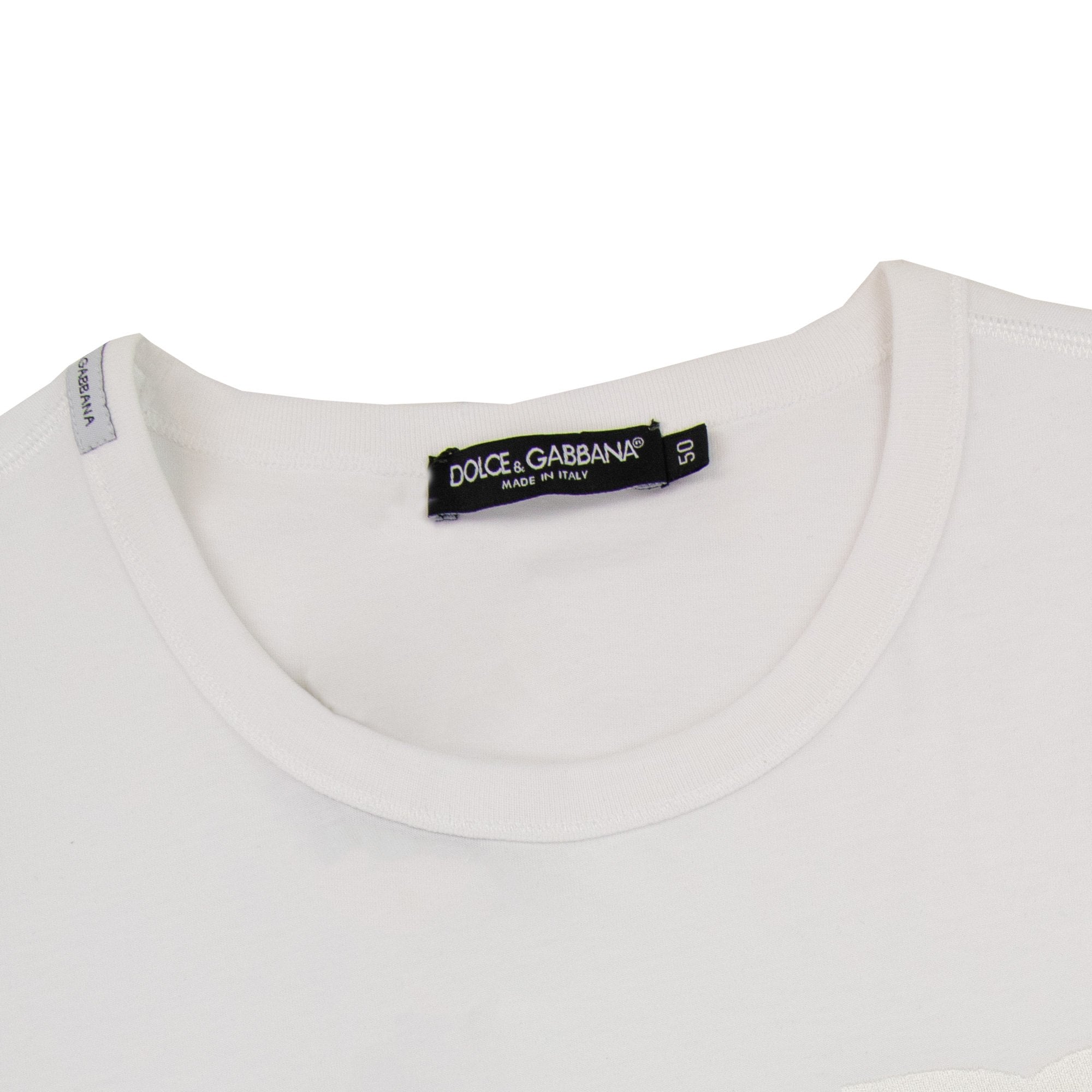 Dolce & Gabbana Cotton T-shirt With Dg Embroidery White
