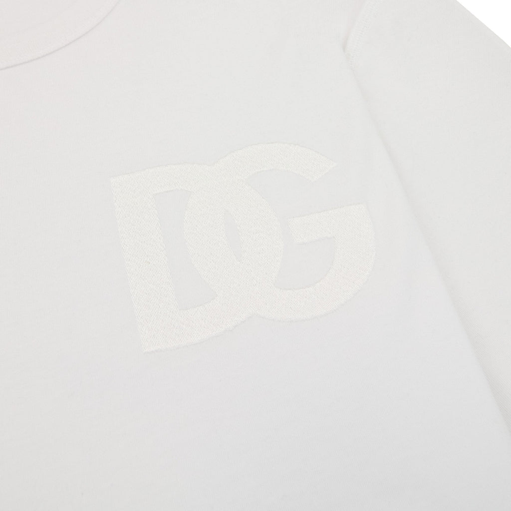Dolce & Gabbana Cotton T-shirt With Dg Embroidery White
