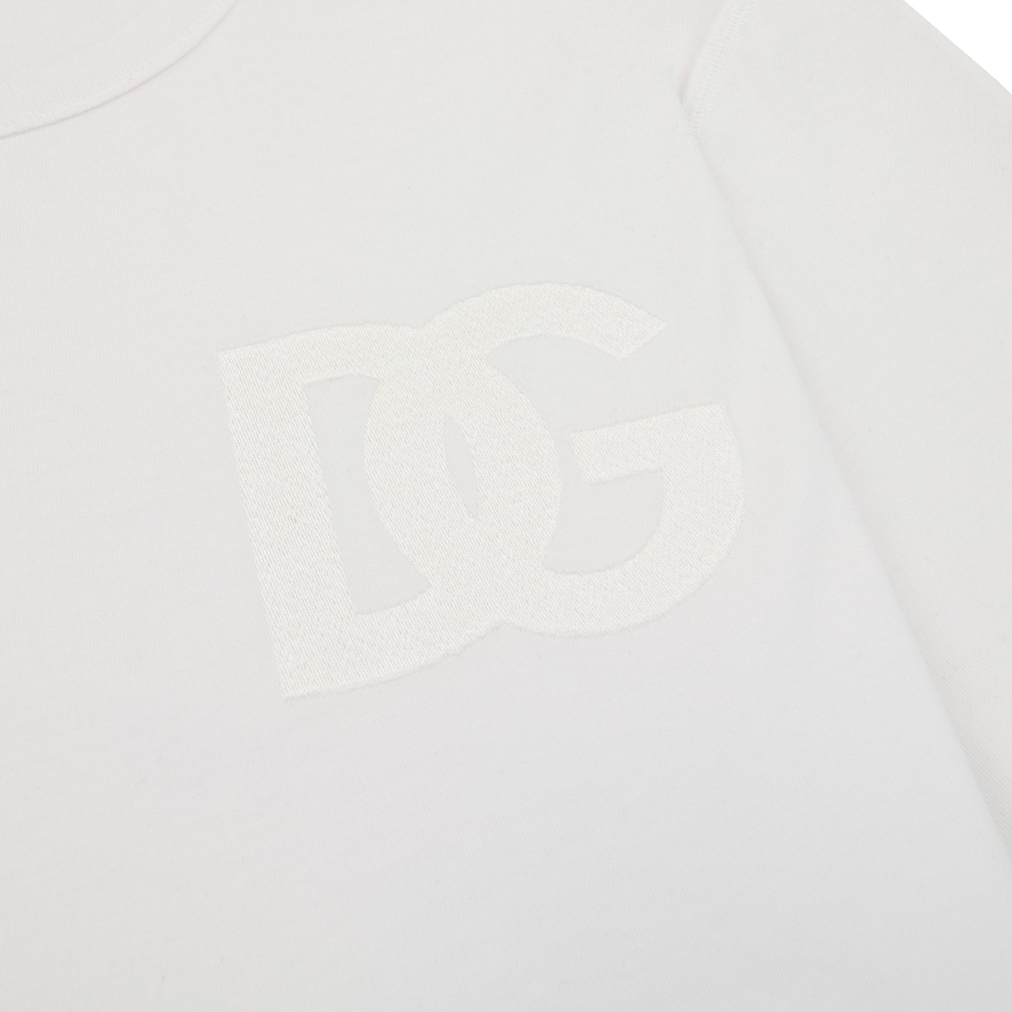 Dolce & Gabbana Cotton T-shirt With Dg Embroidery White
