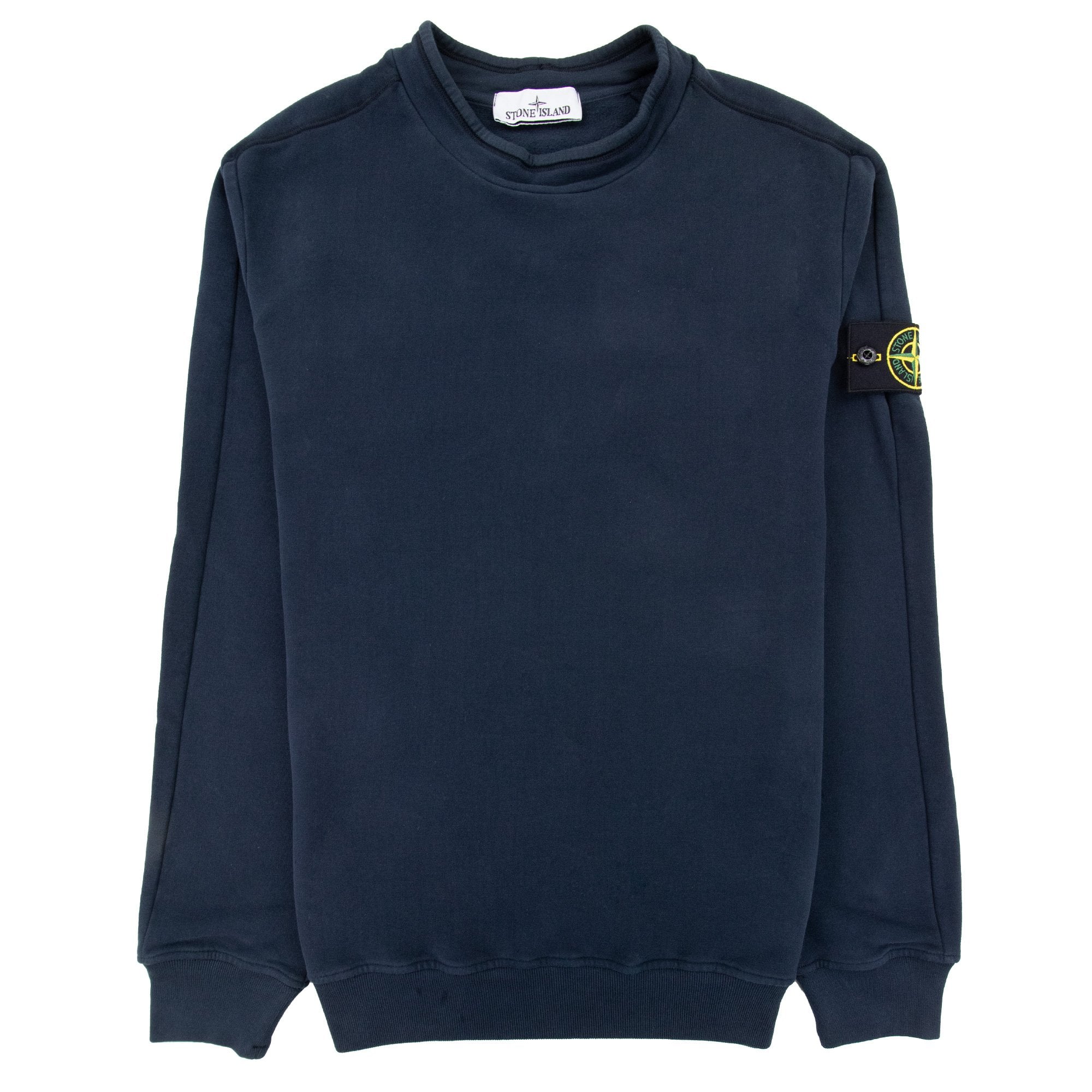 Stone Island 61352 Mock Neck Crewneck Sweatshirt Navy V0020