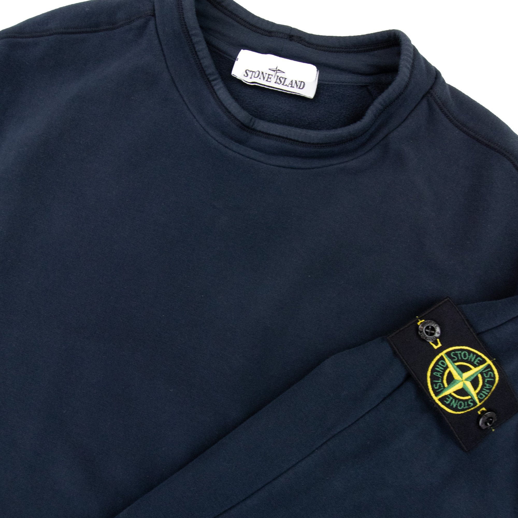 Stone Island 61352 Mock Neck Crewneck Sweatshirt Navy V0020