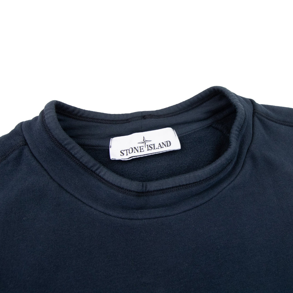 Stone Island 61352 Mock Neck Crewneck Sweatshirt Navy V0020