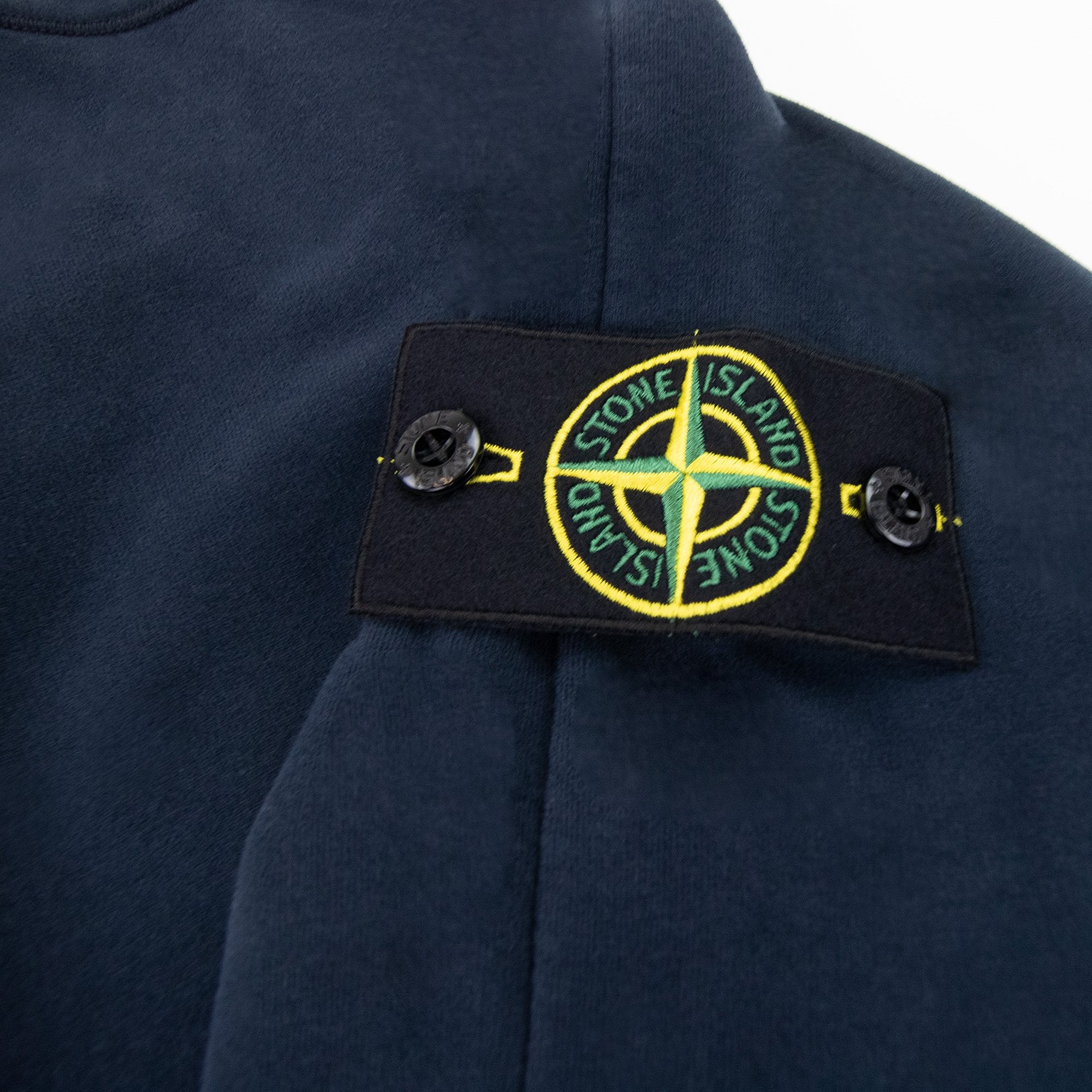 Stone Island 61352 Mock Neck Crewneck Sweatshirt Navy V0020