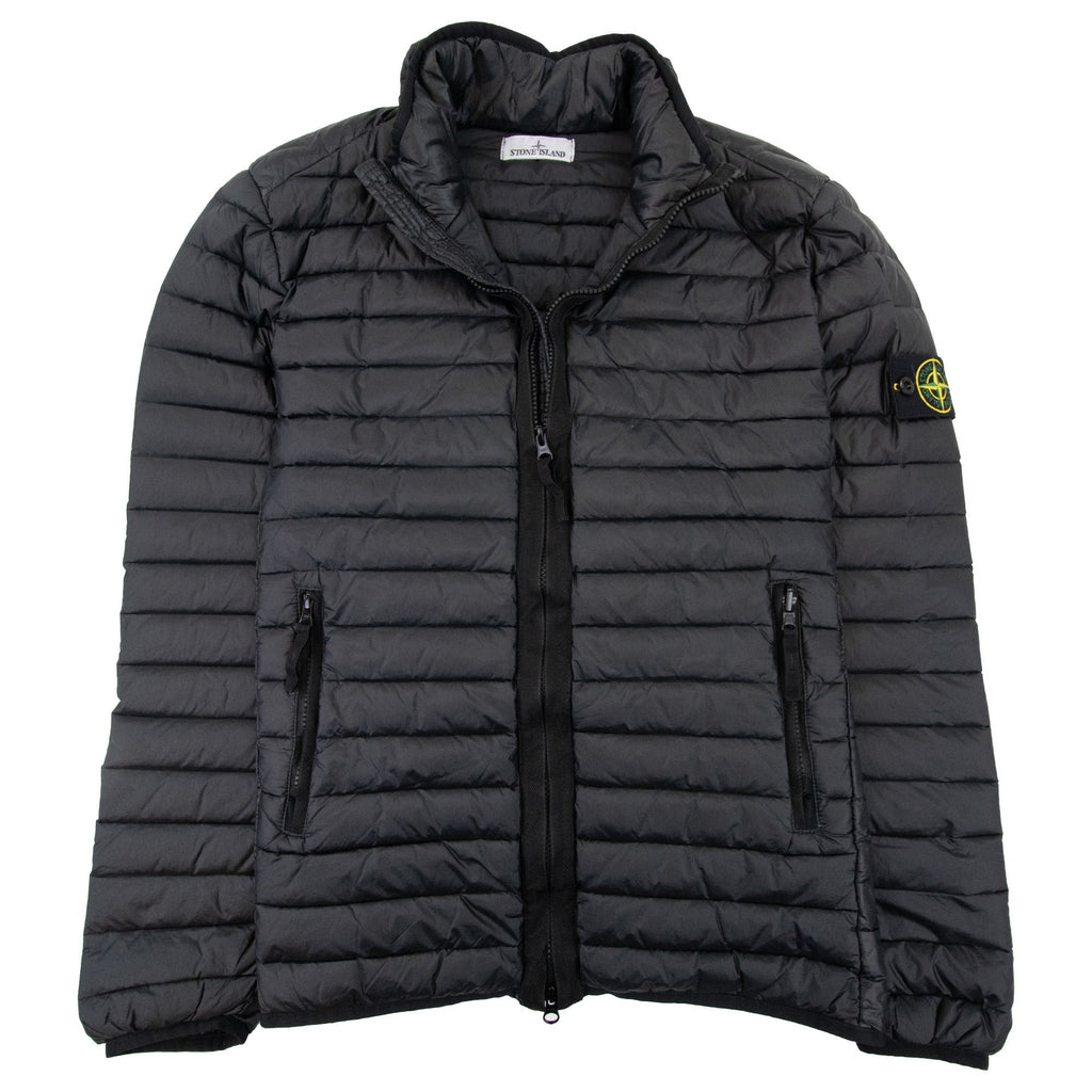Stone Island 42324 Loom Woven Chambers R Nylon Down Jacket Black V0029