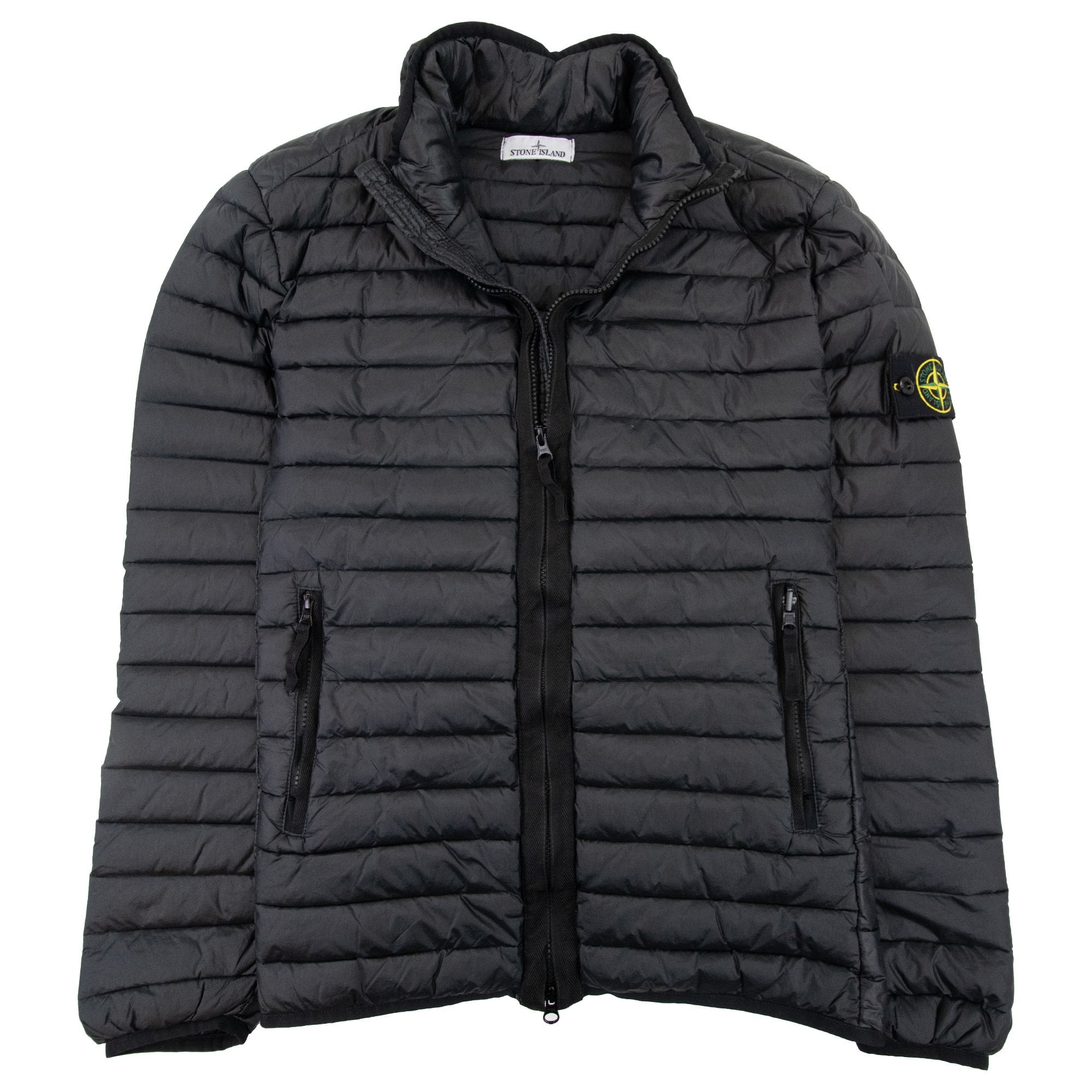 Stone Island 42324 Loom Woven Chambers R Nylon Down Jacket Black V0029