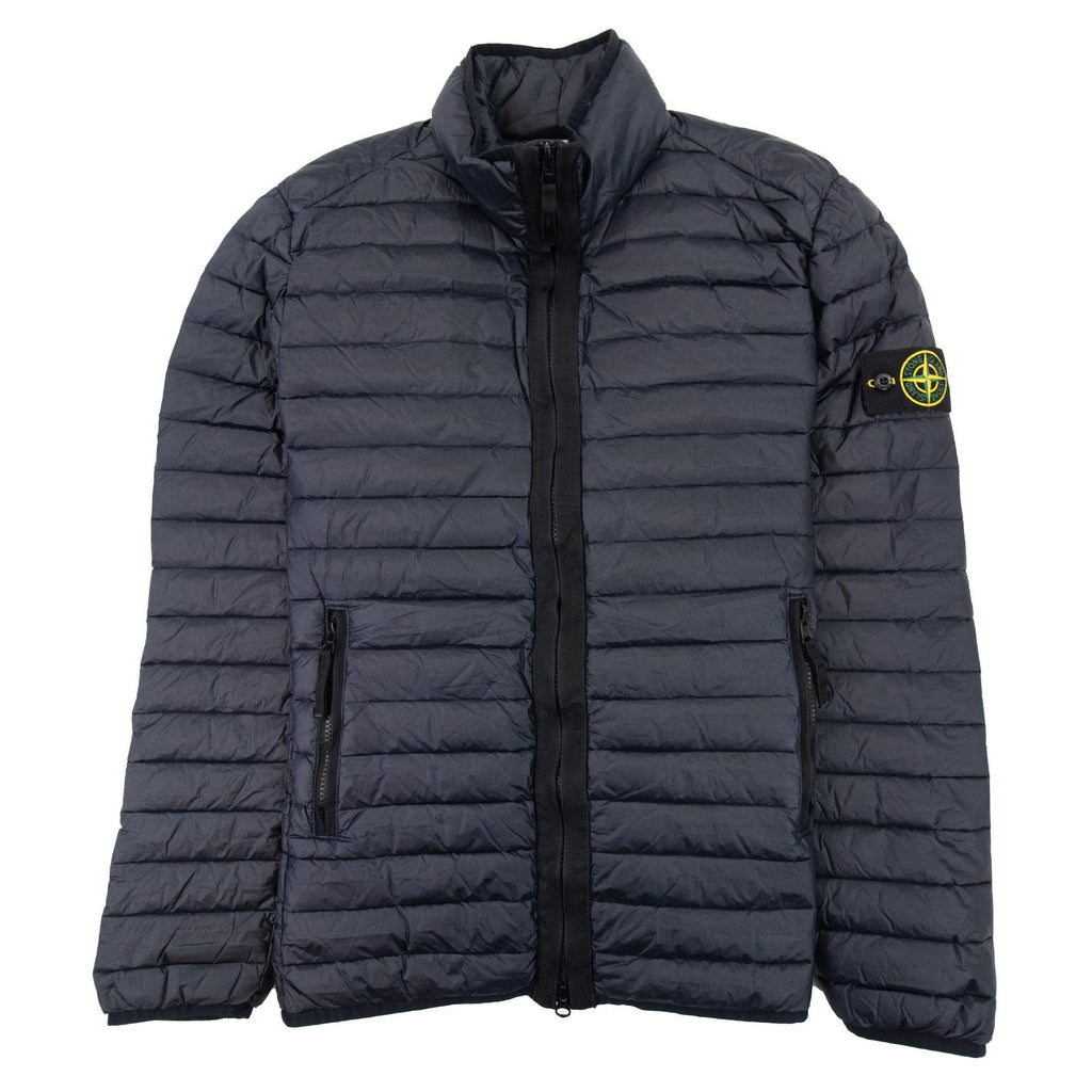Stone Island 42324 Loom Woven Chambers R Nylon Down Jacket Navy V0020