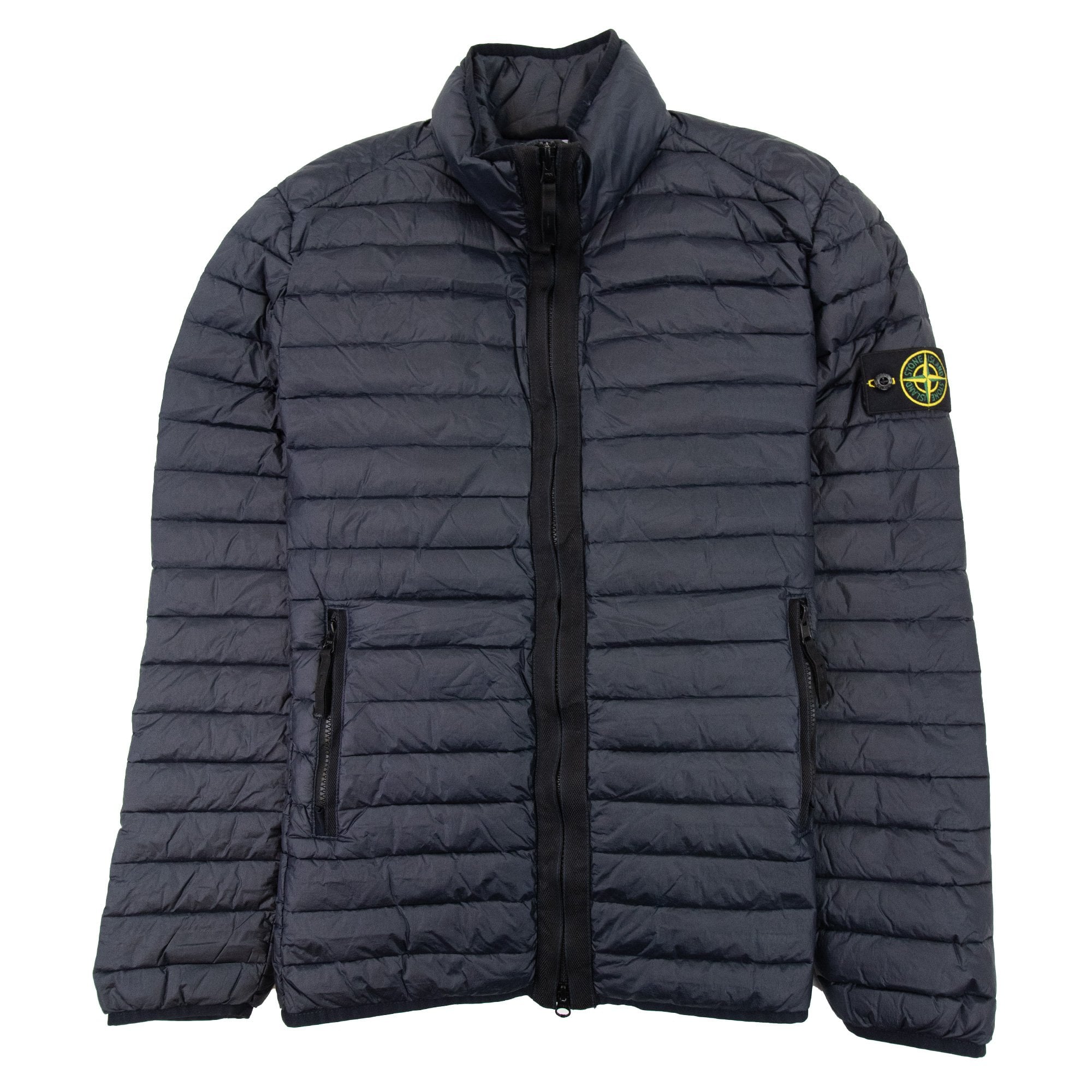 Stone Island 42324 Loom Woven Chambers R Nylon Down Jacket Navy V0020