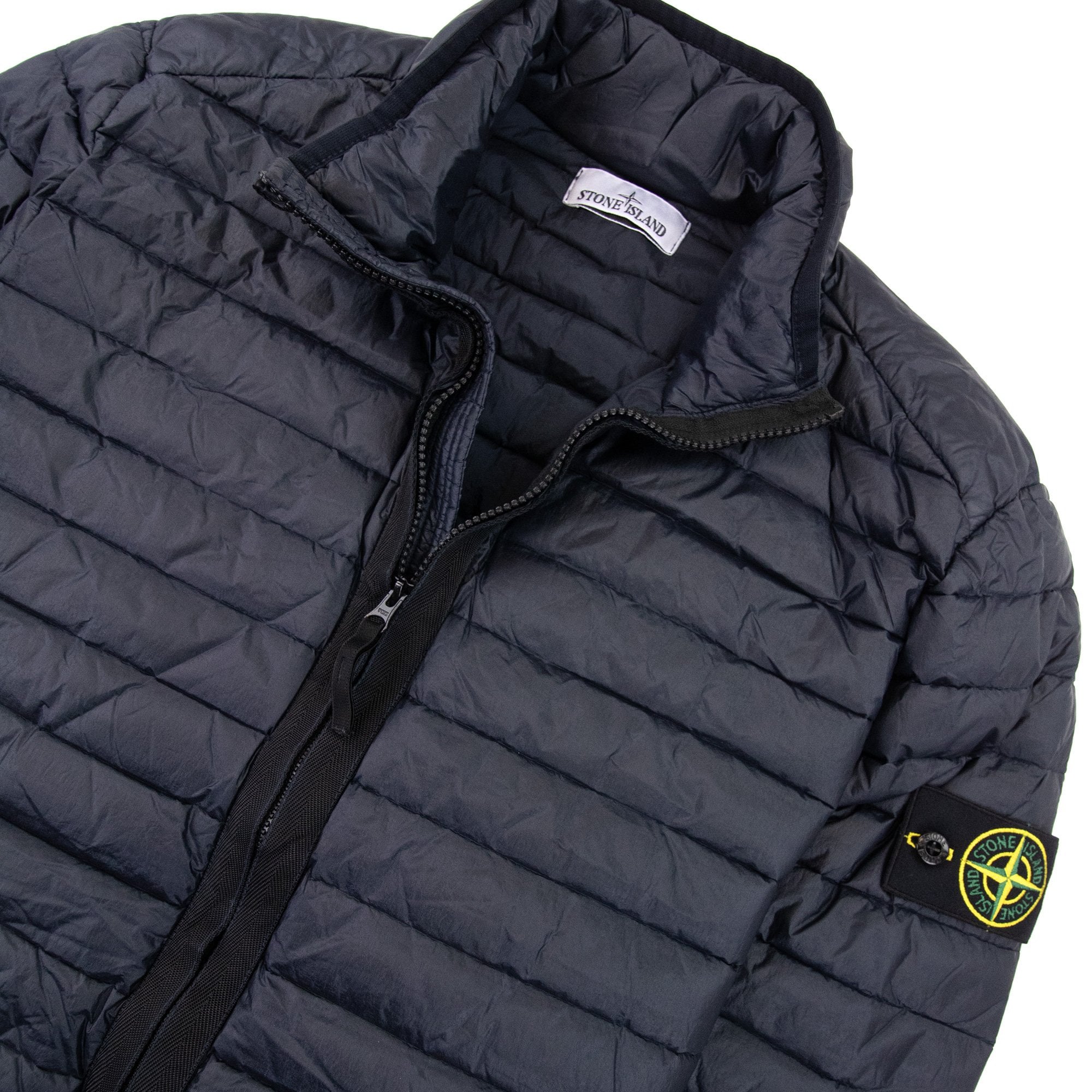 Stone Island 42324 Loom Woven Chambers R Nylon Down Jacket Navy V0020