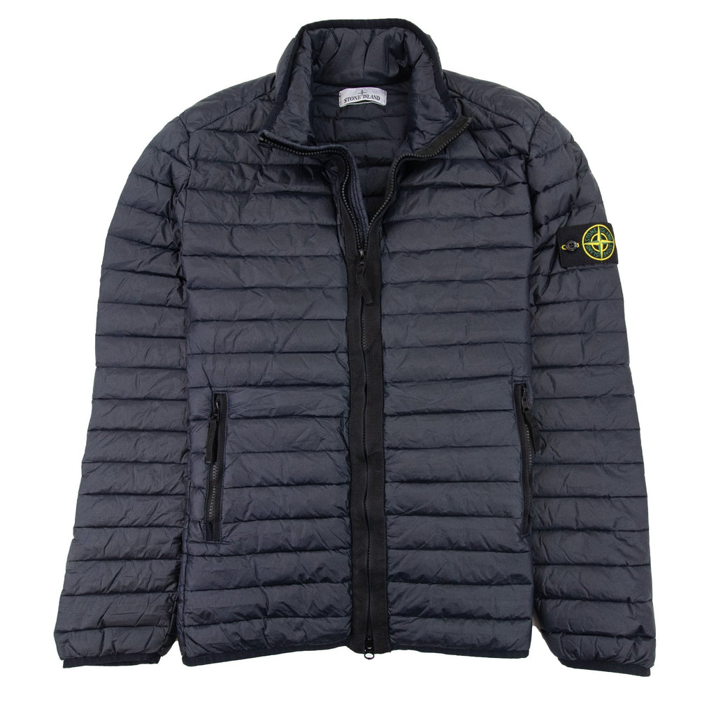 Stone Island 42324 Loom Woven Chambers R Nylon Down Jacket Navy V0020