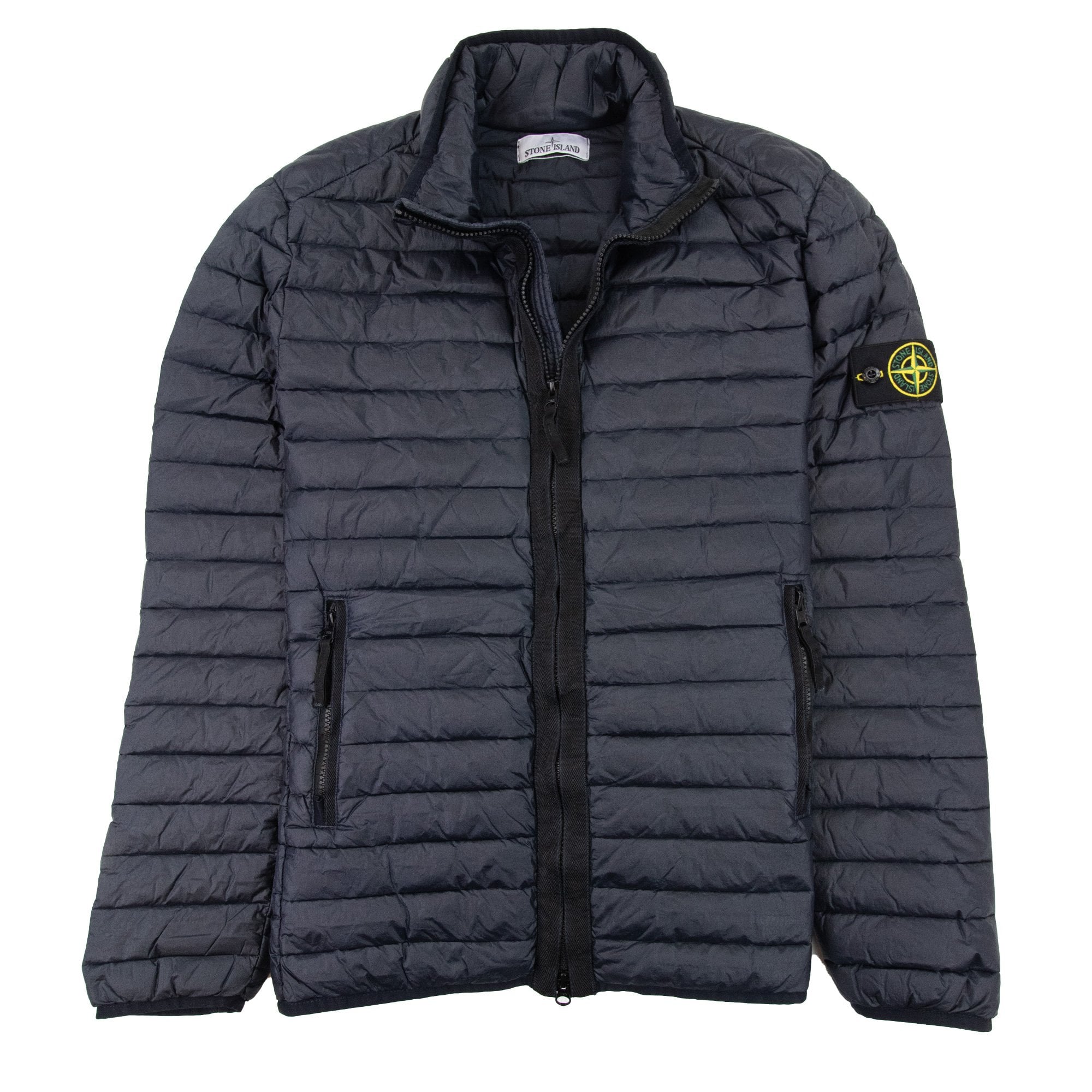Stone Island 42324 Loom Woven Chambers R Nylon Down Jacket Navy V0020