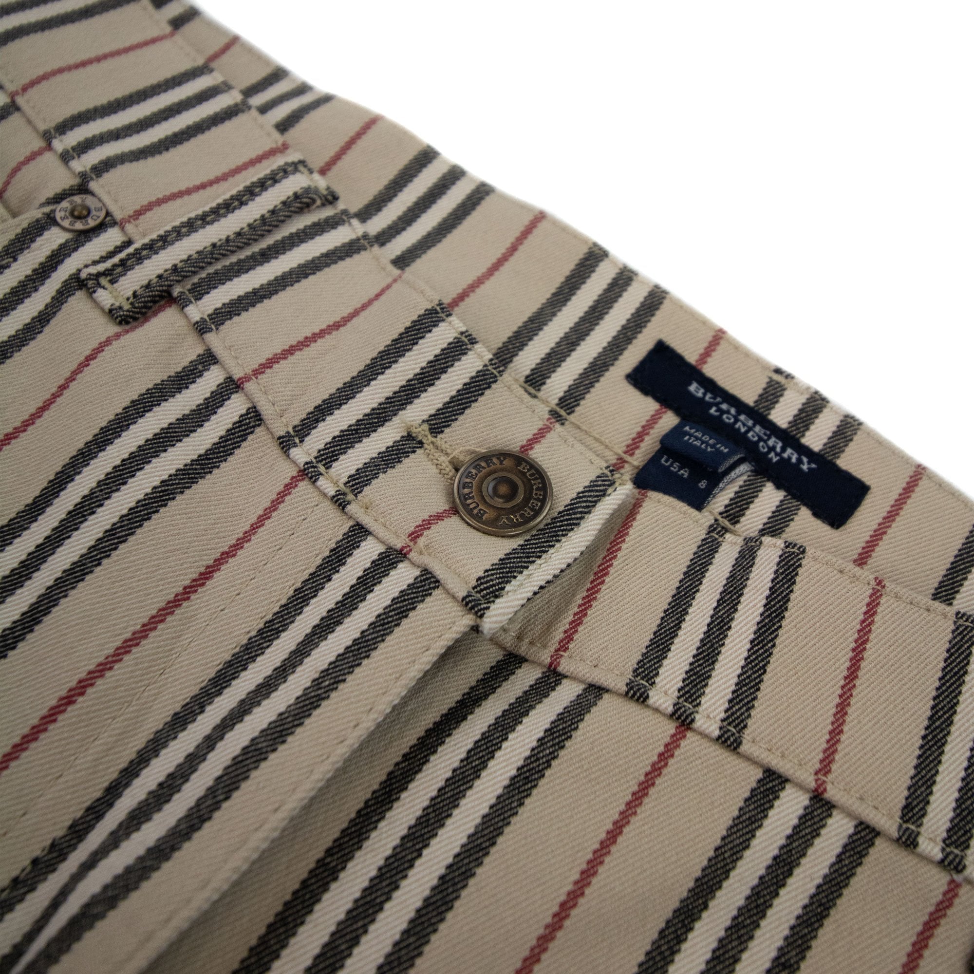 Burberry Woman Maidstone Stripe Wide Leg Trouser Beige