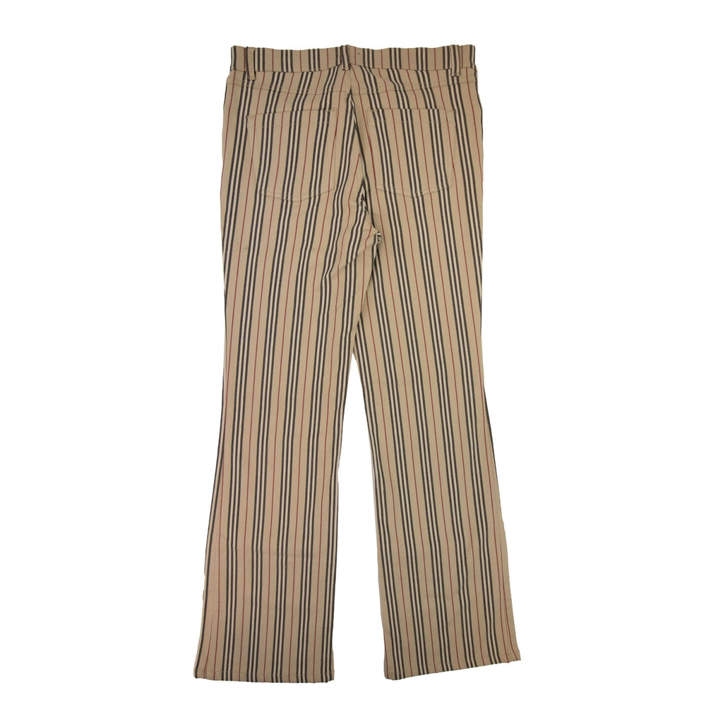 Burberry Woman Maidstone Stripe Wide Leg Trouser Beige