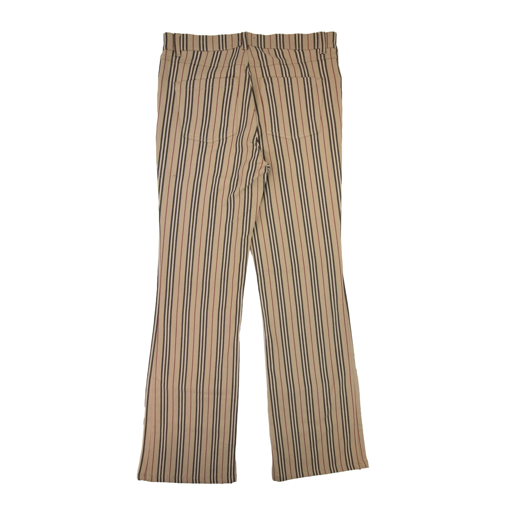 Burberry Woman Maidstone Stripe Wide Leg Trouser Beige