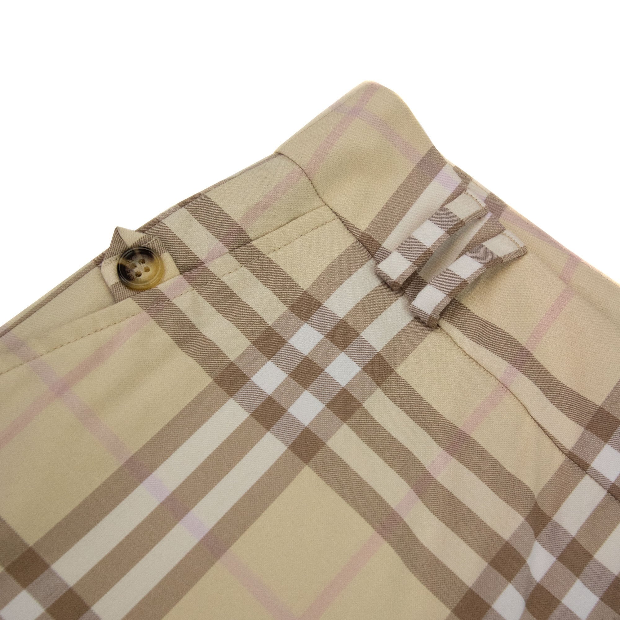 Burberry Woman Selbourne Check Long Shorts Camel