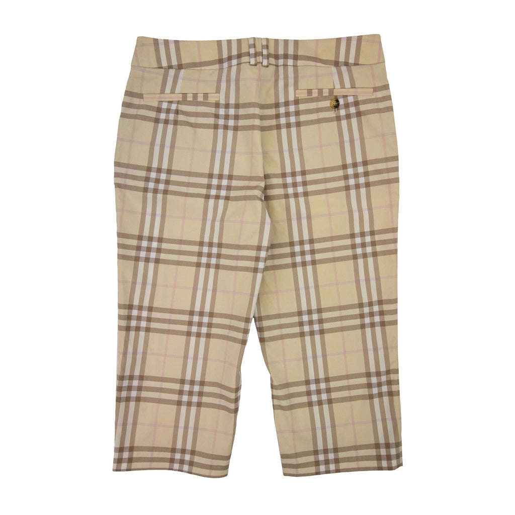 Burberry Woman Selbourne Check Long Shorts Camel