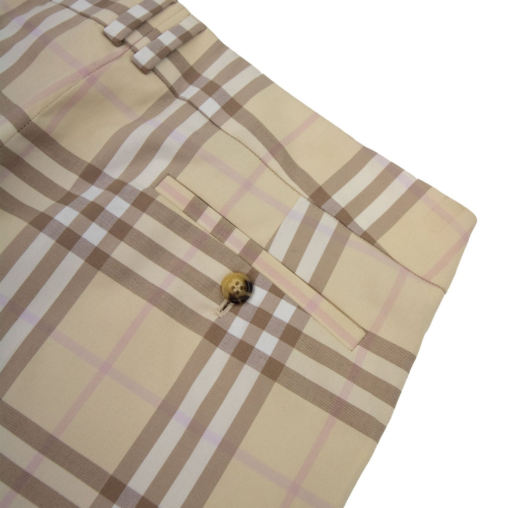 Burberry Woman Selbourne Check Long Shorts Camel