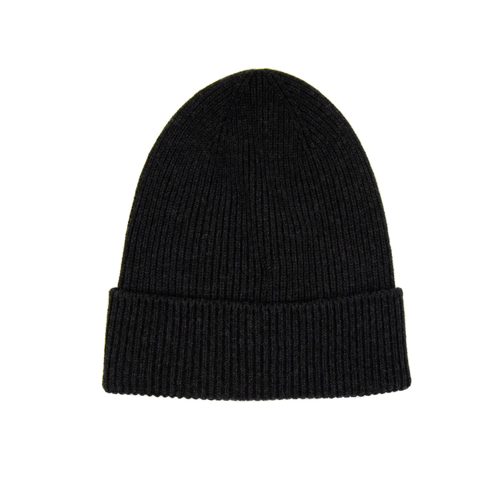 Moncler Wool Logo Beanie Dark Grey 998