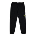 Stone Island Junior 30712 Stretch Cotton Nylon Cavalry Cargo Pants Black V0029