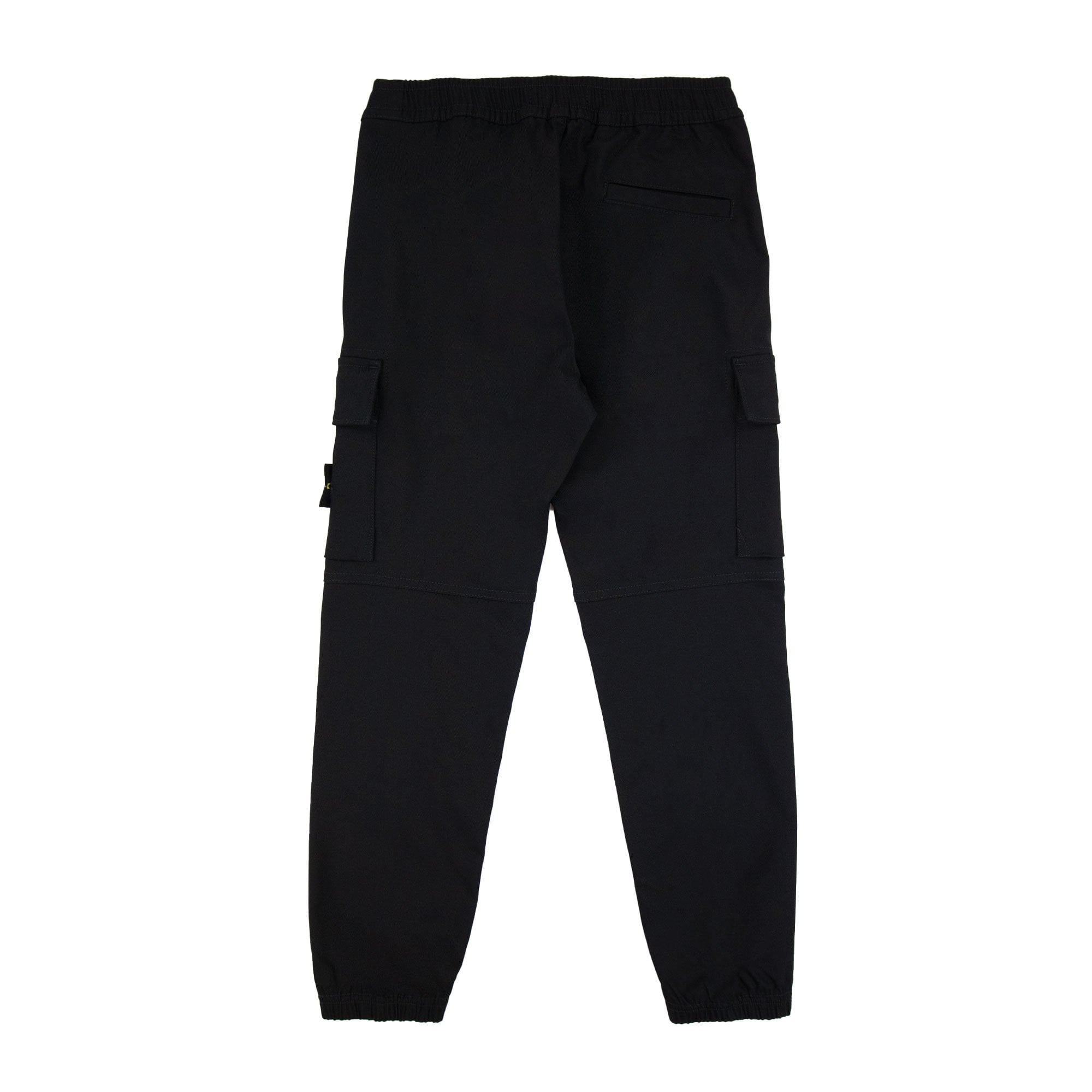 Stone Island Junior 30712 Stretch Cotton Nylon Cavalry Cargo Pants Black V0029
