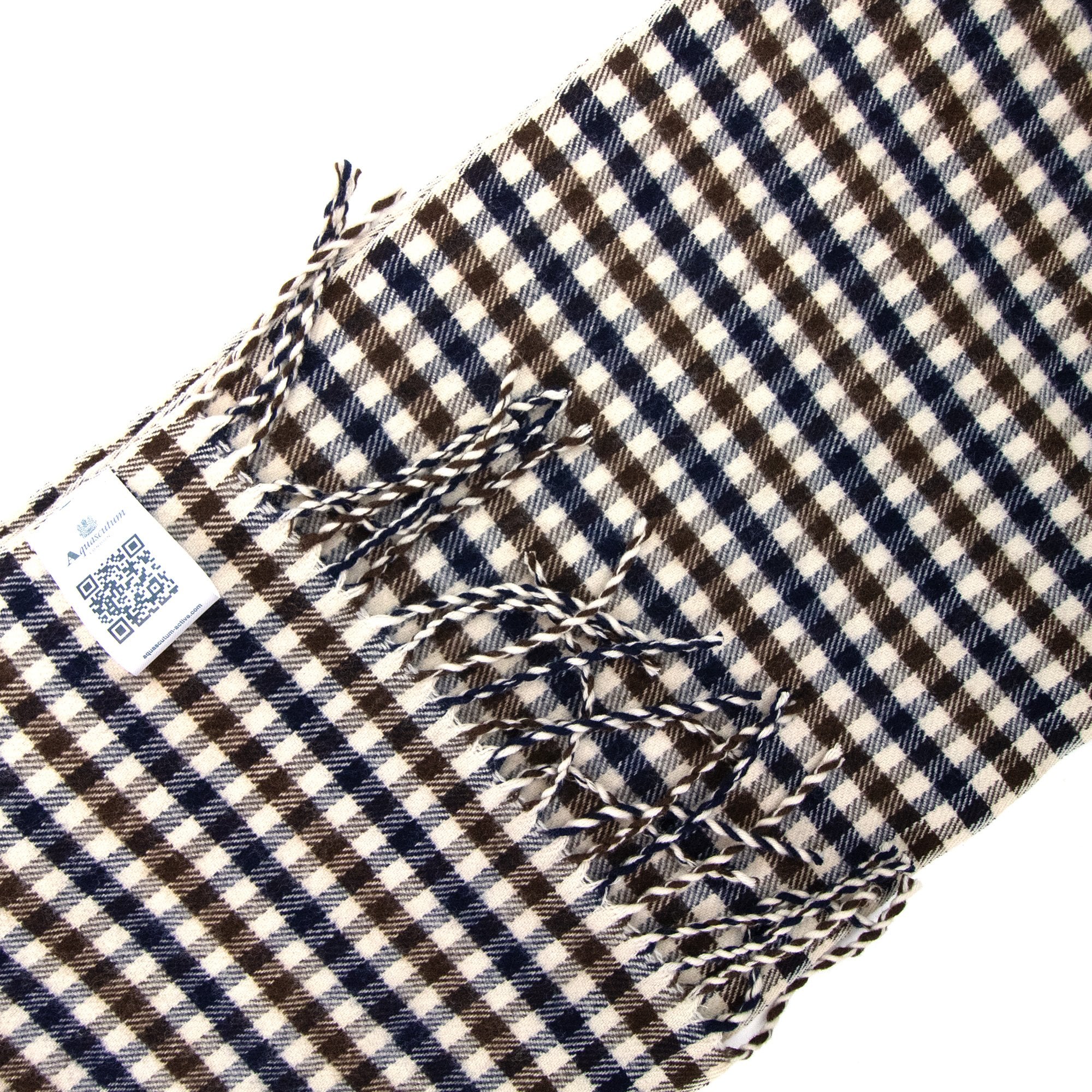 Aquascutum Merino Wool Club Check Scarf 28 Club Check