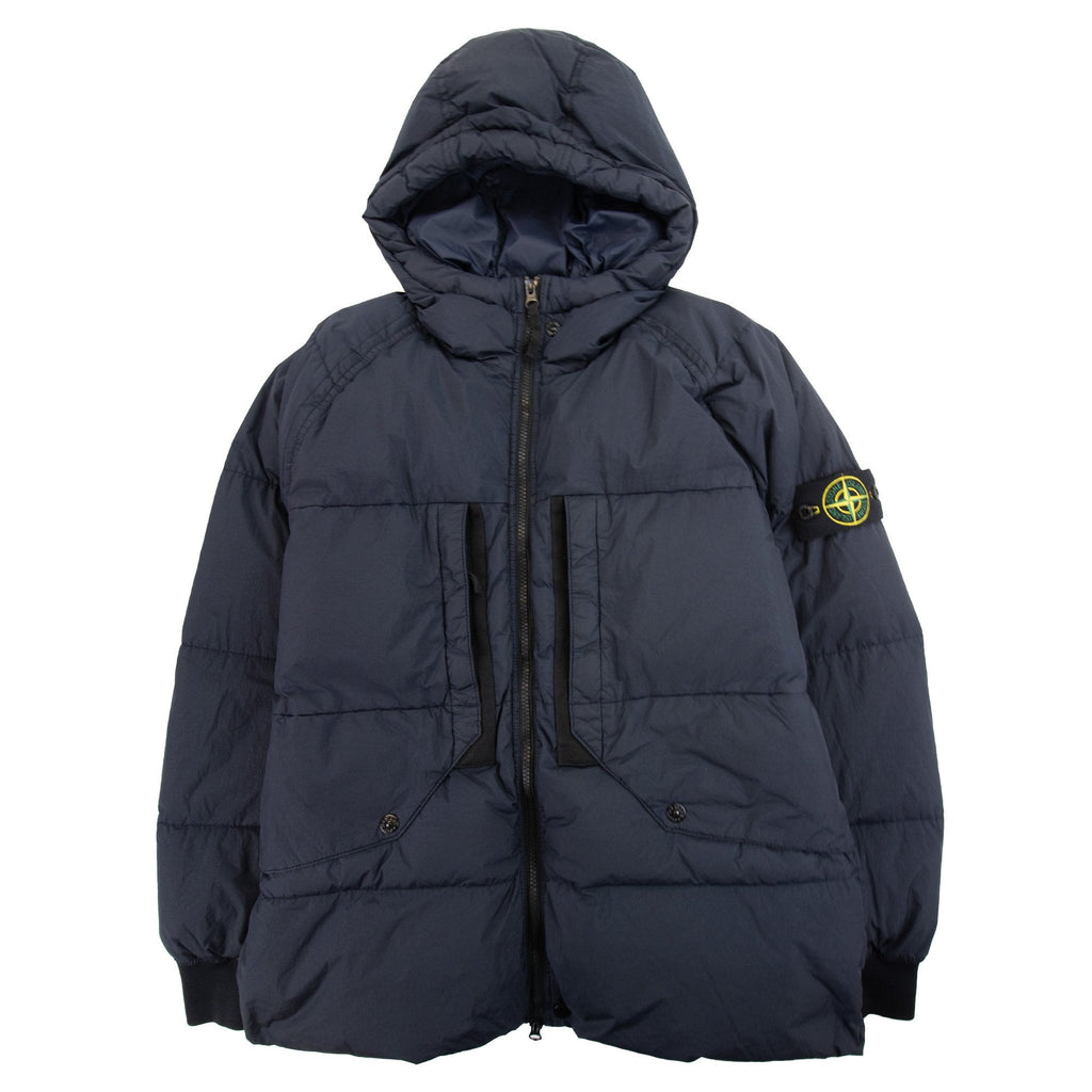 Stone Island 40723 Garment Dyed Crinkle Reps Down Jacket Navy V0020