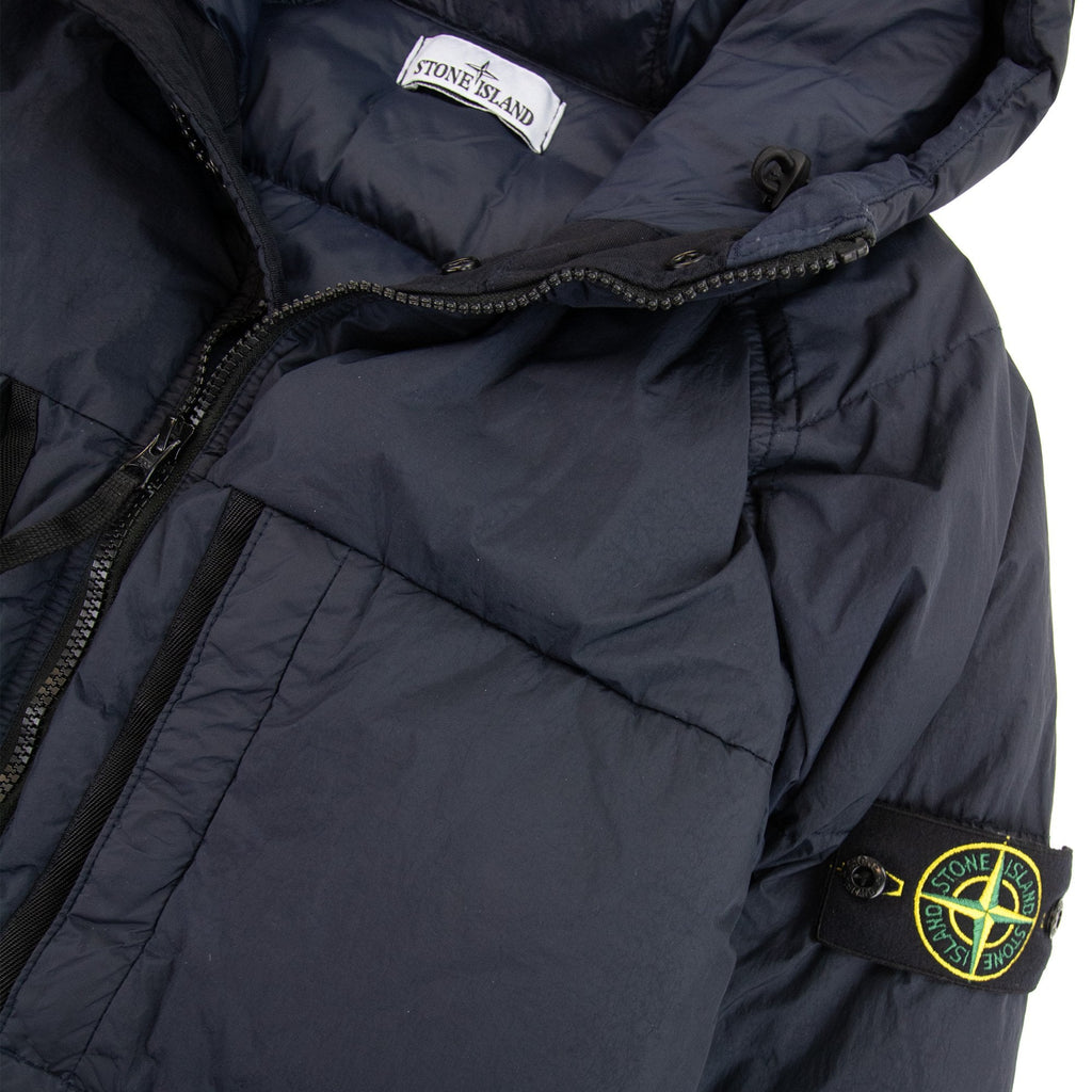 Stone Island 40723 Garment Dyed Crinkle Reps Down Jacket Navy V0020