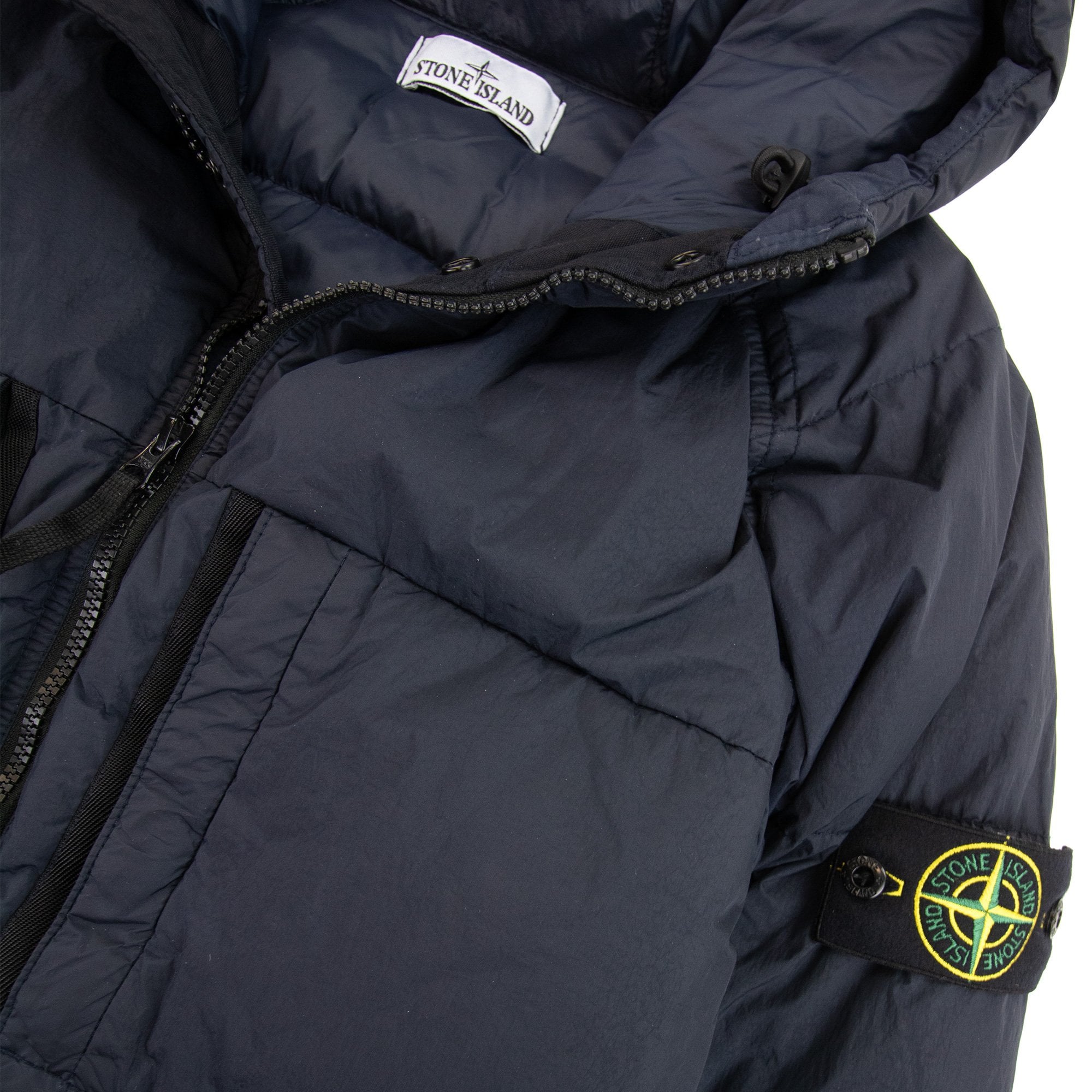 Stone Island 40723 Garment Dyed Crinkle Reps Down Jacket Navy V0020