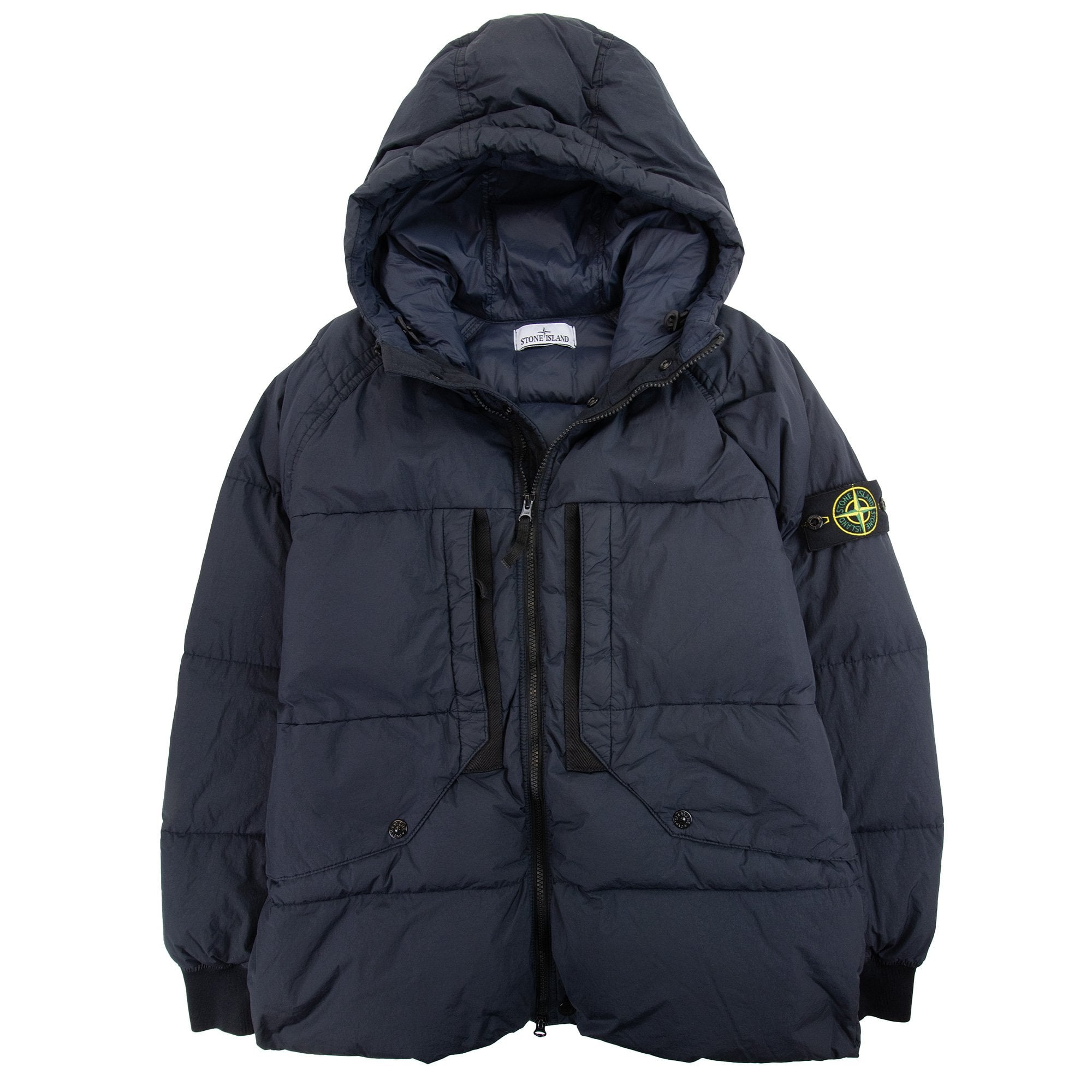 Stone Island 40723 Garment Dyed Crinkle Reps Down Jacket Navy V0020
