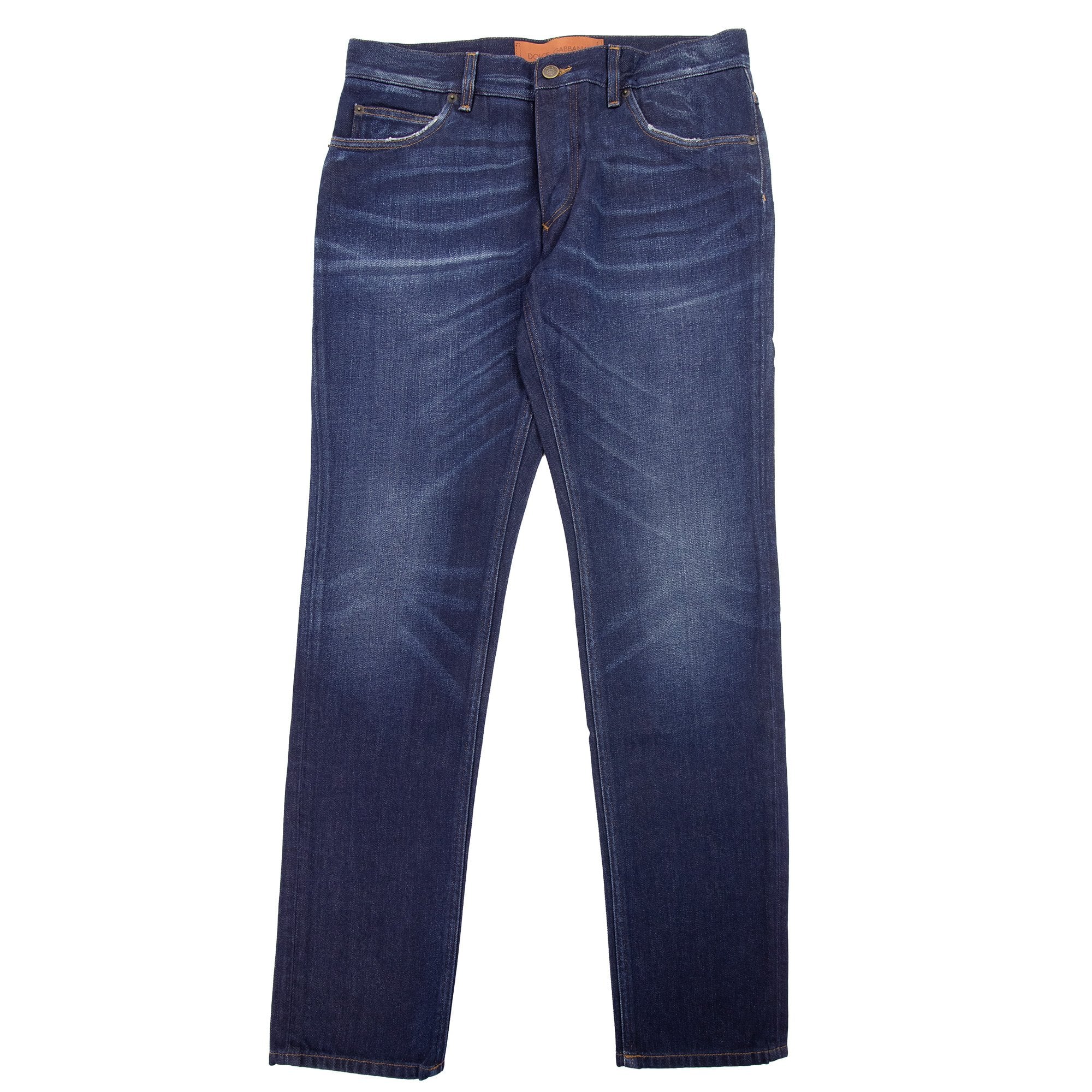 Dolce & Gabbana Classic Gold Logo Jeans Light Blue