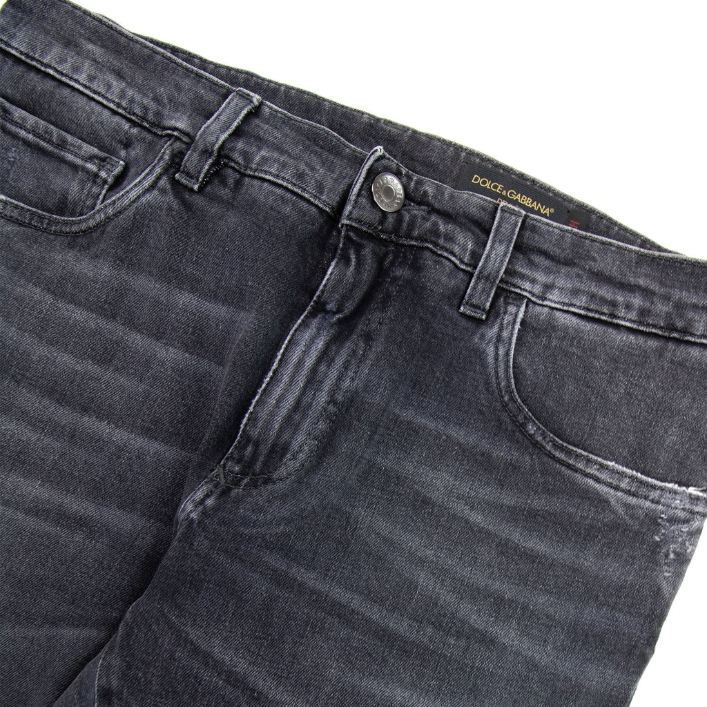 Dolce & Gabbana Logo Comfort Stretch Jeans Dark Grey