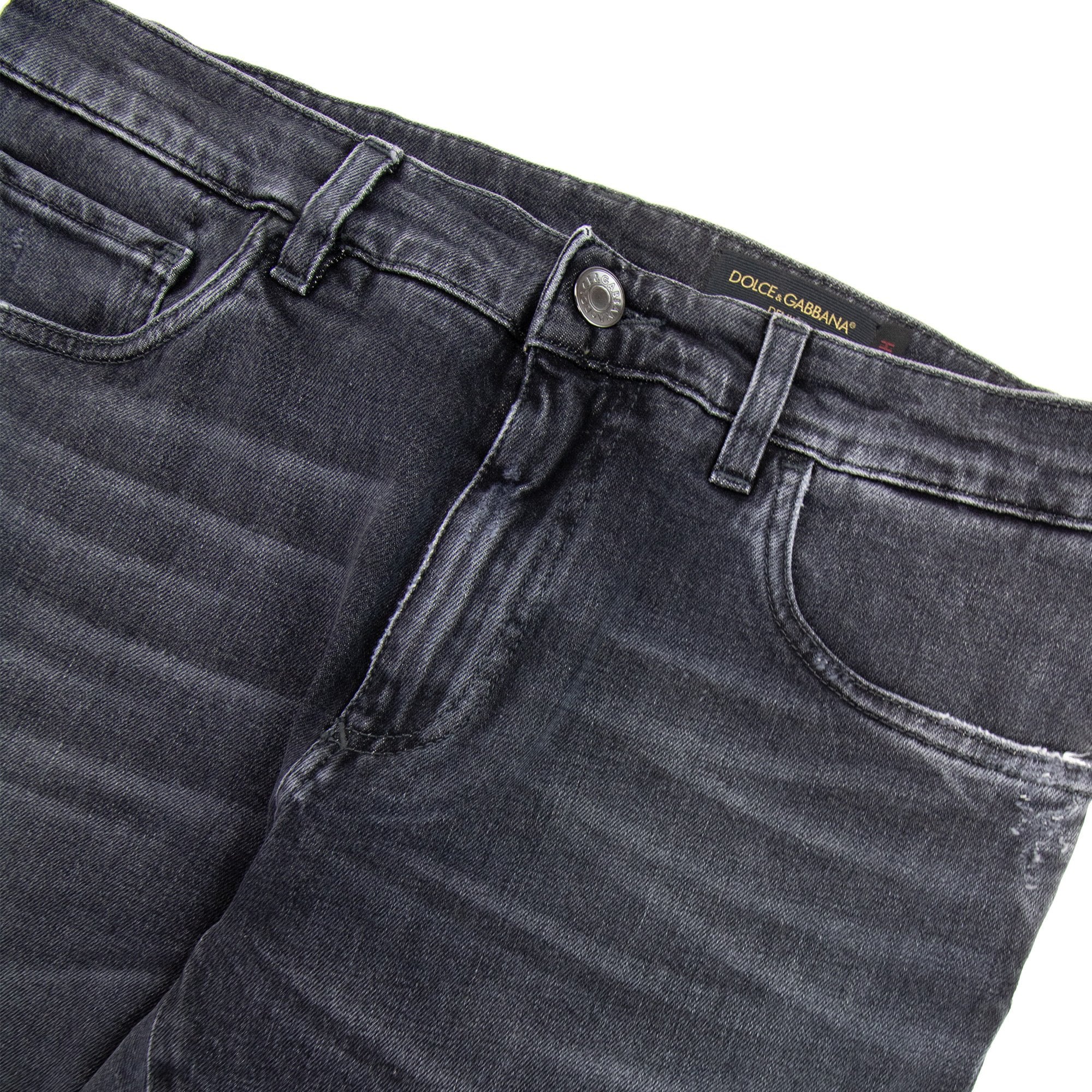 Dolce & Gabbana Logo Comfort Stretch Jeans Dark Grey