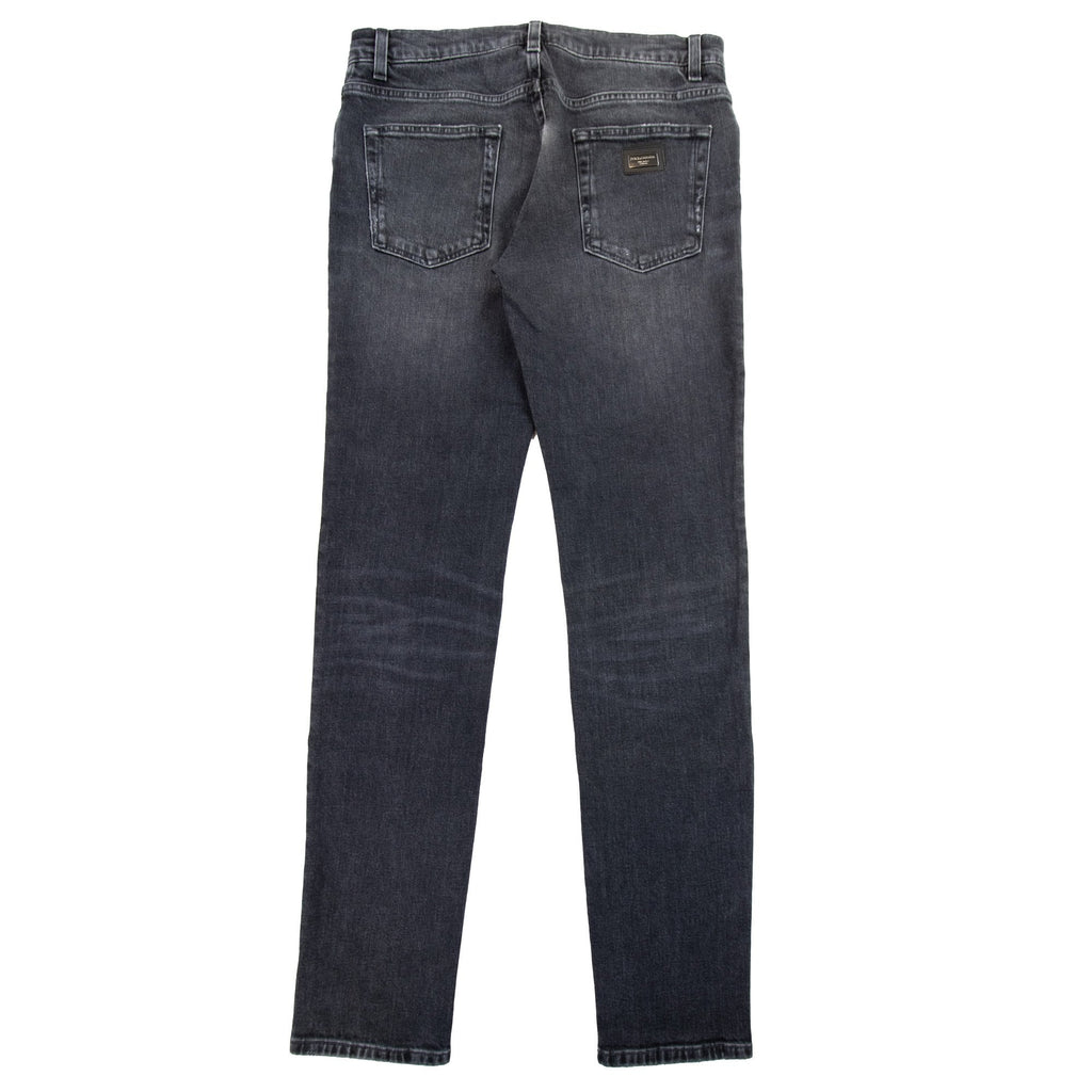 Dolce & Gabbana Logo Comfort Stretch Jeans Dark Grey
