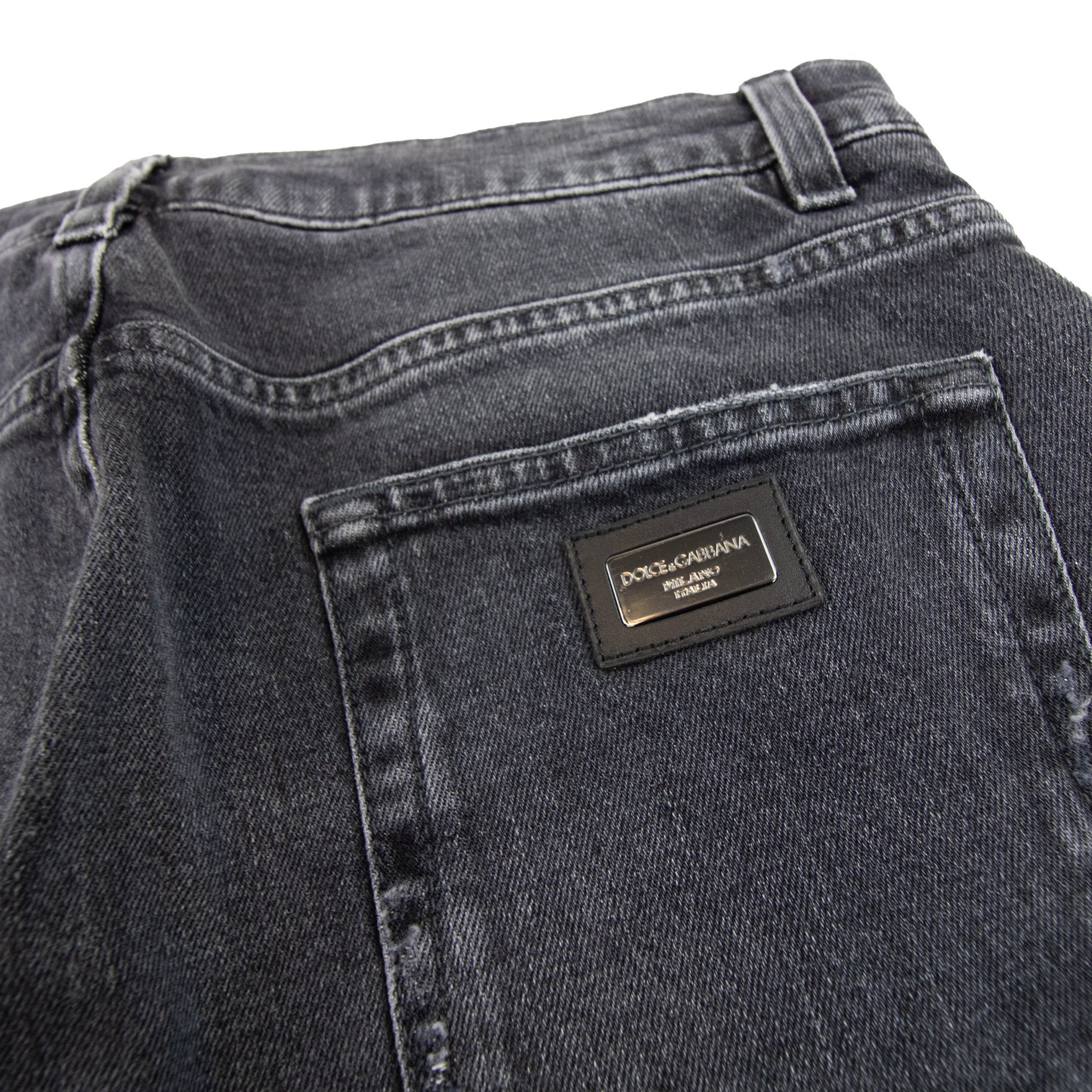 Dolce & Gabbana Logo Comfort Stretch Jeans Dark Grey