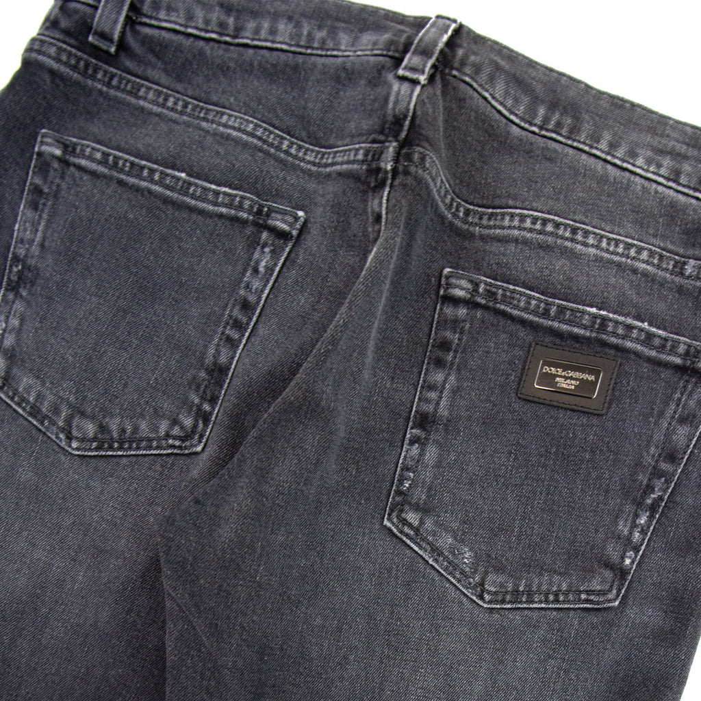Dolce & Gabbana Logo Comfort Stretch Jeans Dark Grey