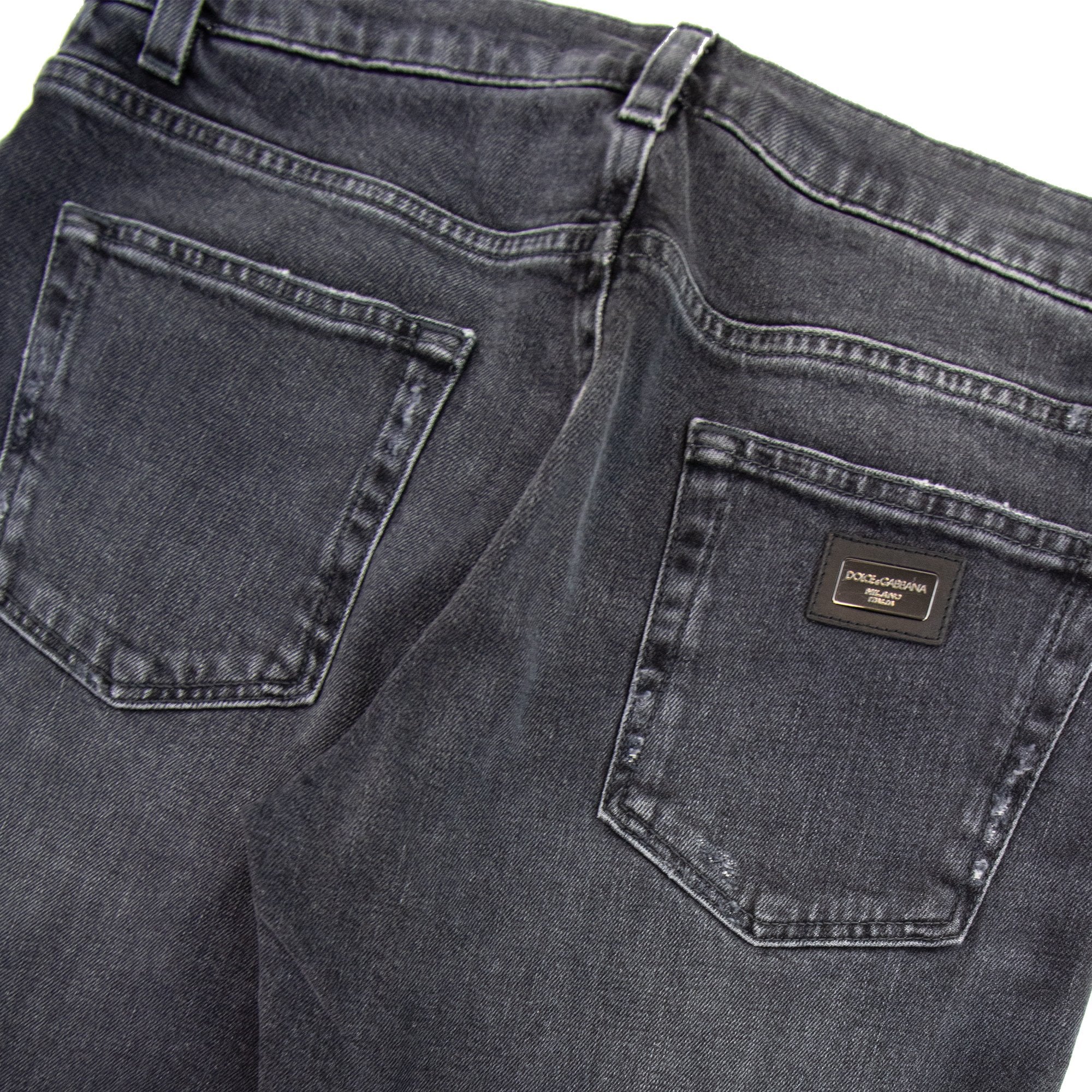 Dolce & Gabbana Logo Comfort Stretch Jeans Dark Grey