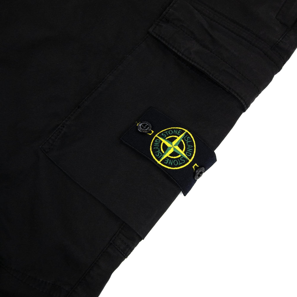 Stone Island 32710 Garment Dyed Stretch Cargo Pants Black V0029