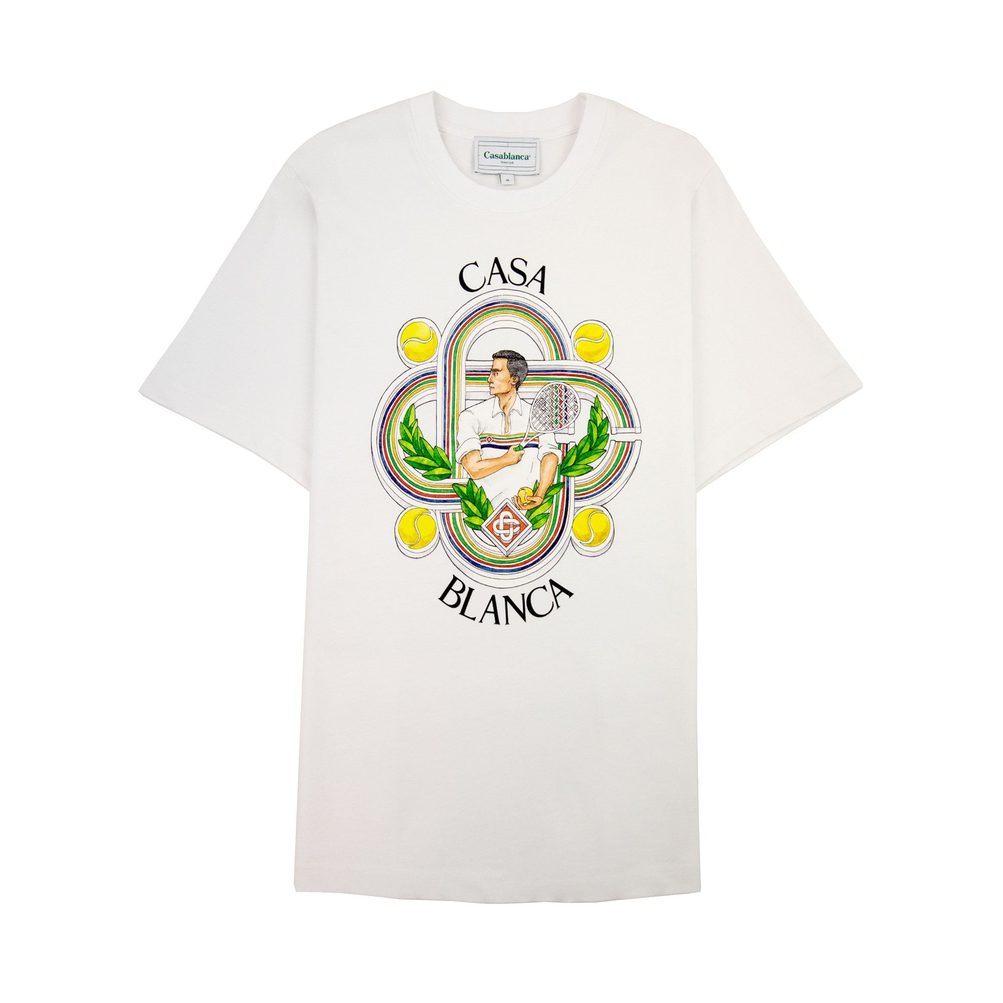 Casablanca Le Joueur Organic Cotton-jersey T-shirt White