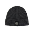 Stone Island Logo Wool Knit Beanie Grey V0m67