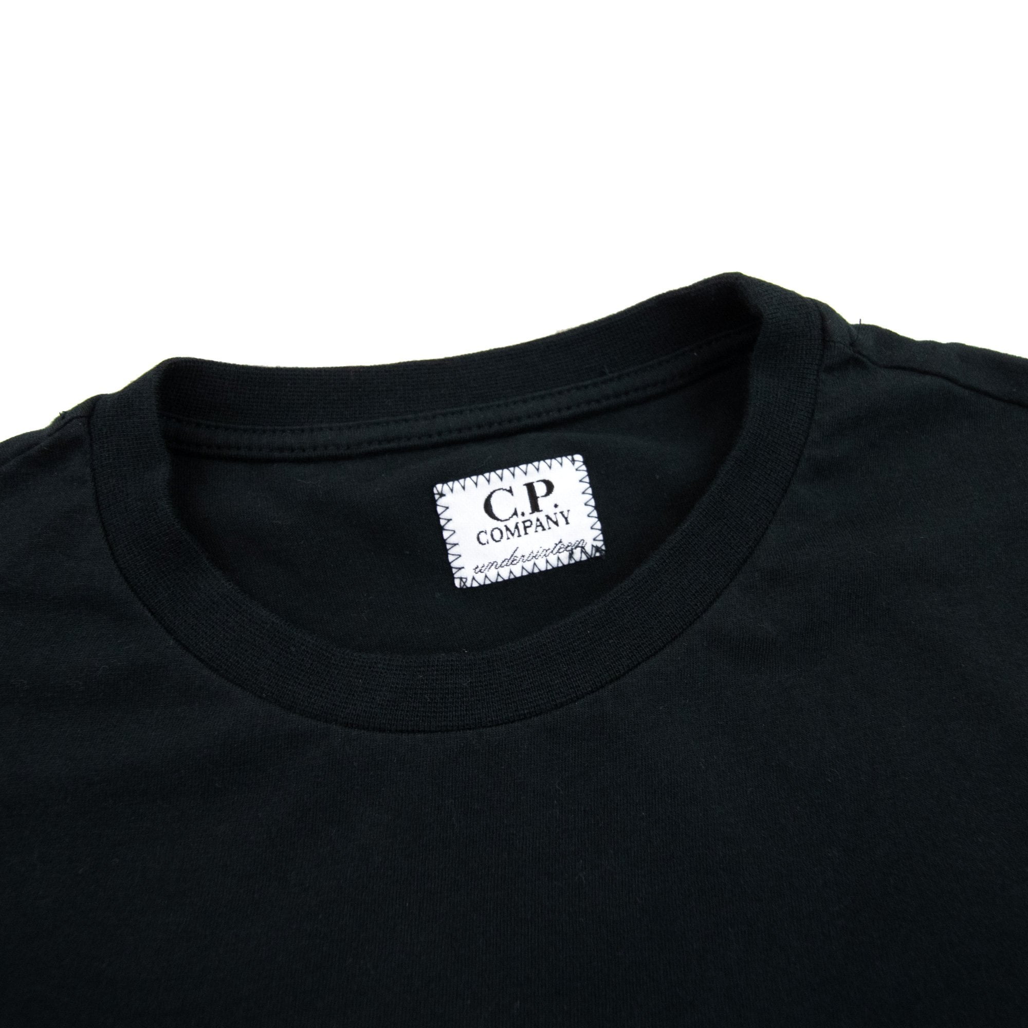 Cp Company Undersixteen U16 30/1 Graphic Logo T Shirt Black 999