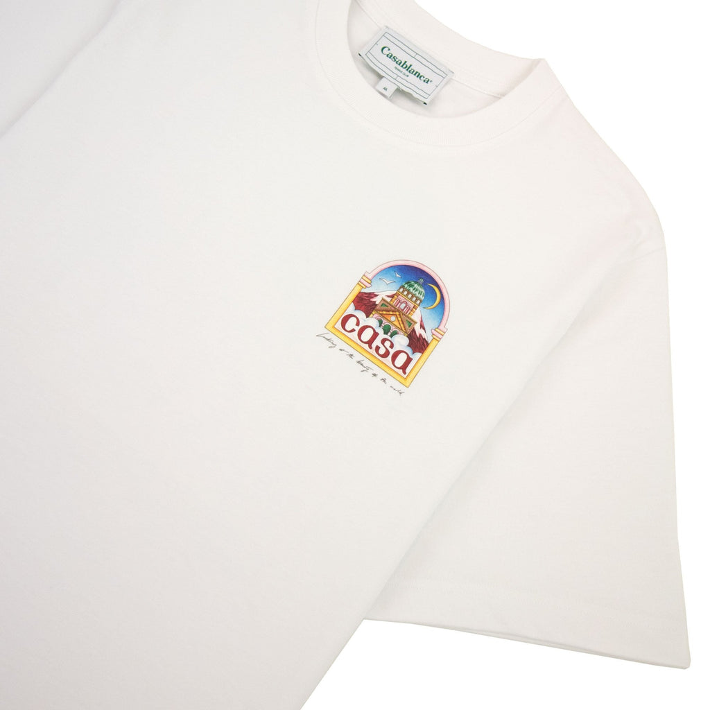 Casablanca Vue De L Arche Printed T Shirt White