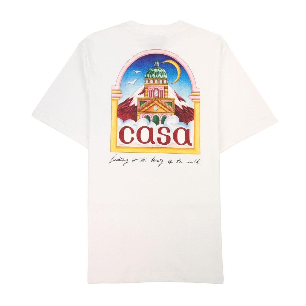 Casablanca Vue De L Arche Printed T Shirt White