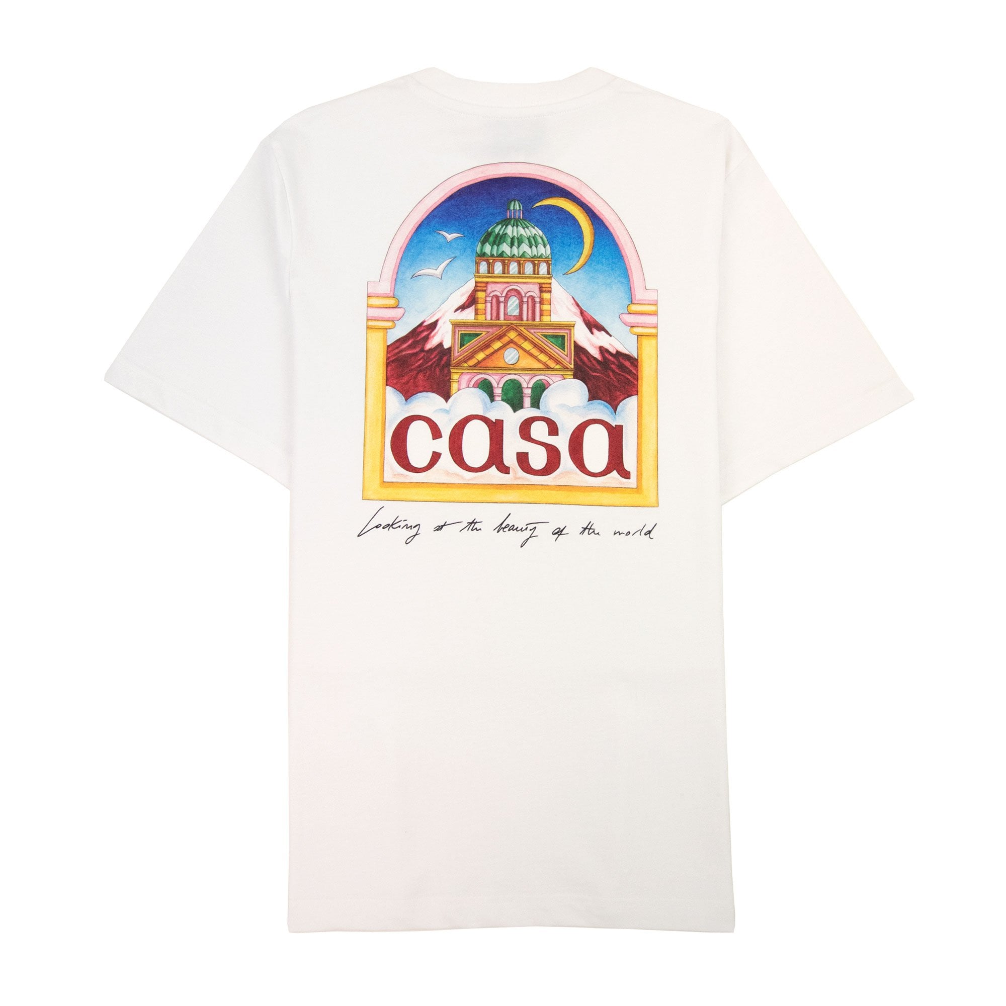 Casablanca Vue De L Arche Printed T Shirt White